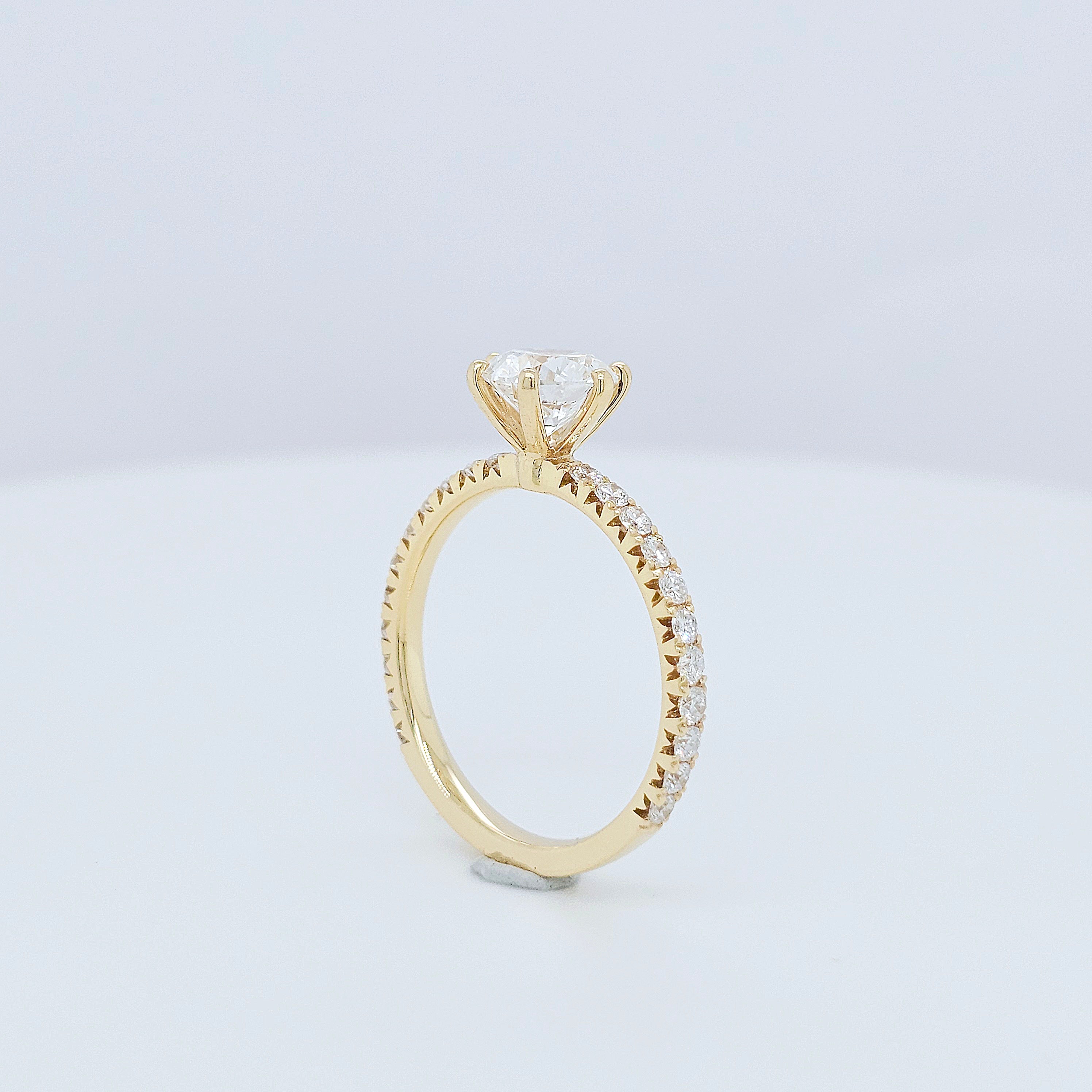 Engagement ring | Wedding ring | 18k Yellow gold wedding ring | Ring for her | Diamond ring