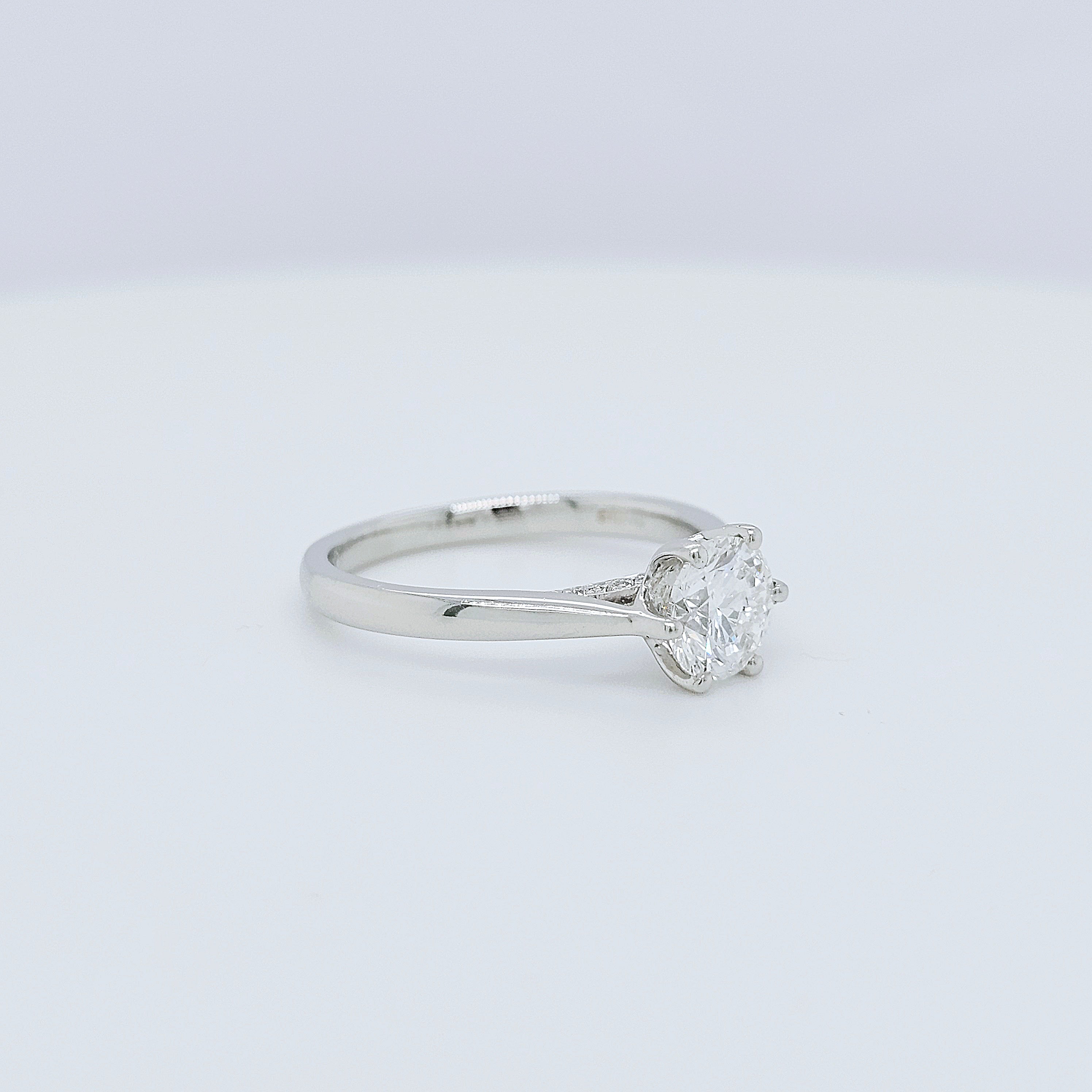 Engagement ring | Wedding ring | 18k yellow gold ring | Single stone ring | Natural diamond ring