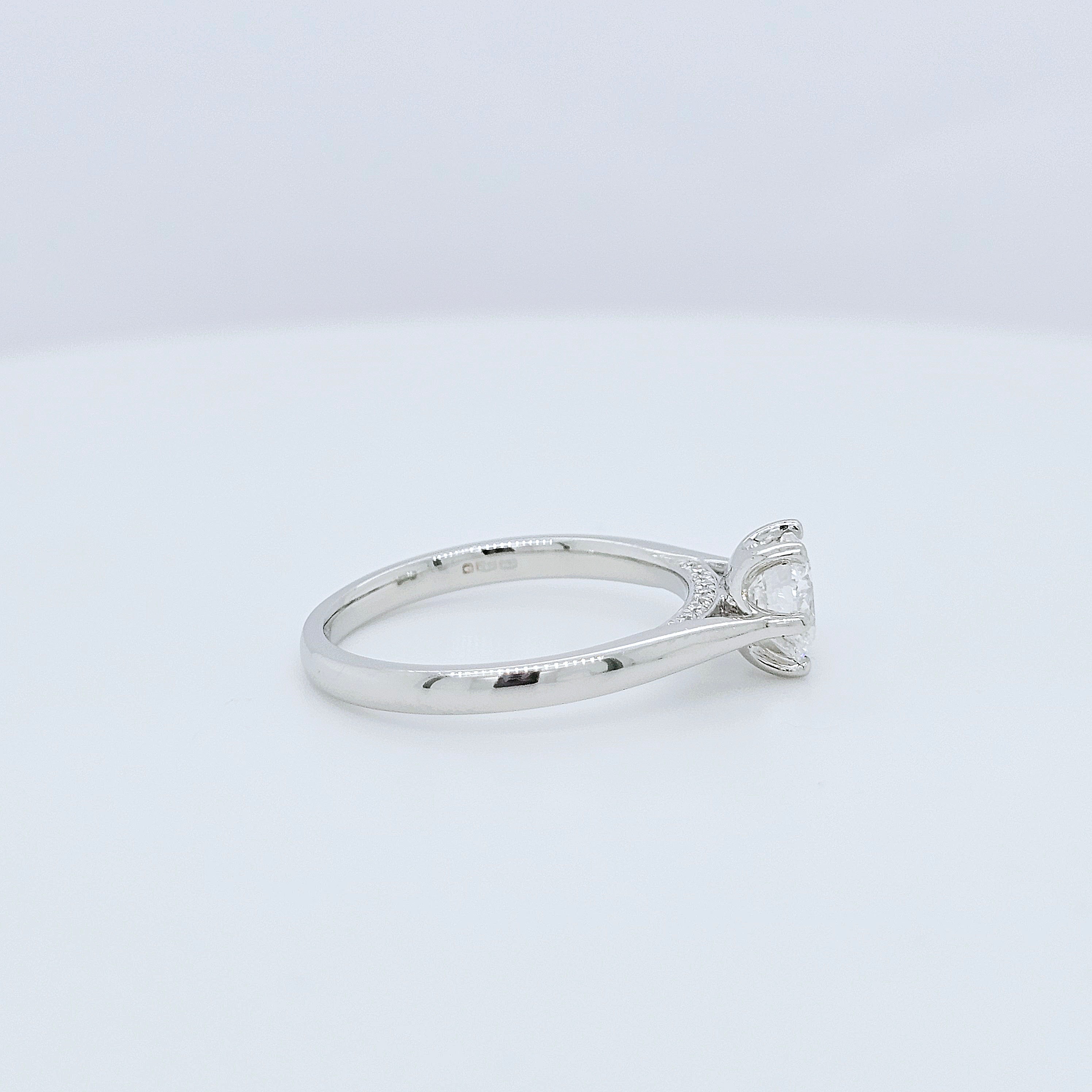 Engagement ring | Wedding ring | 18k yellow gold ring | Single stone ring | Natural diamond ring