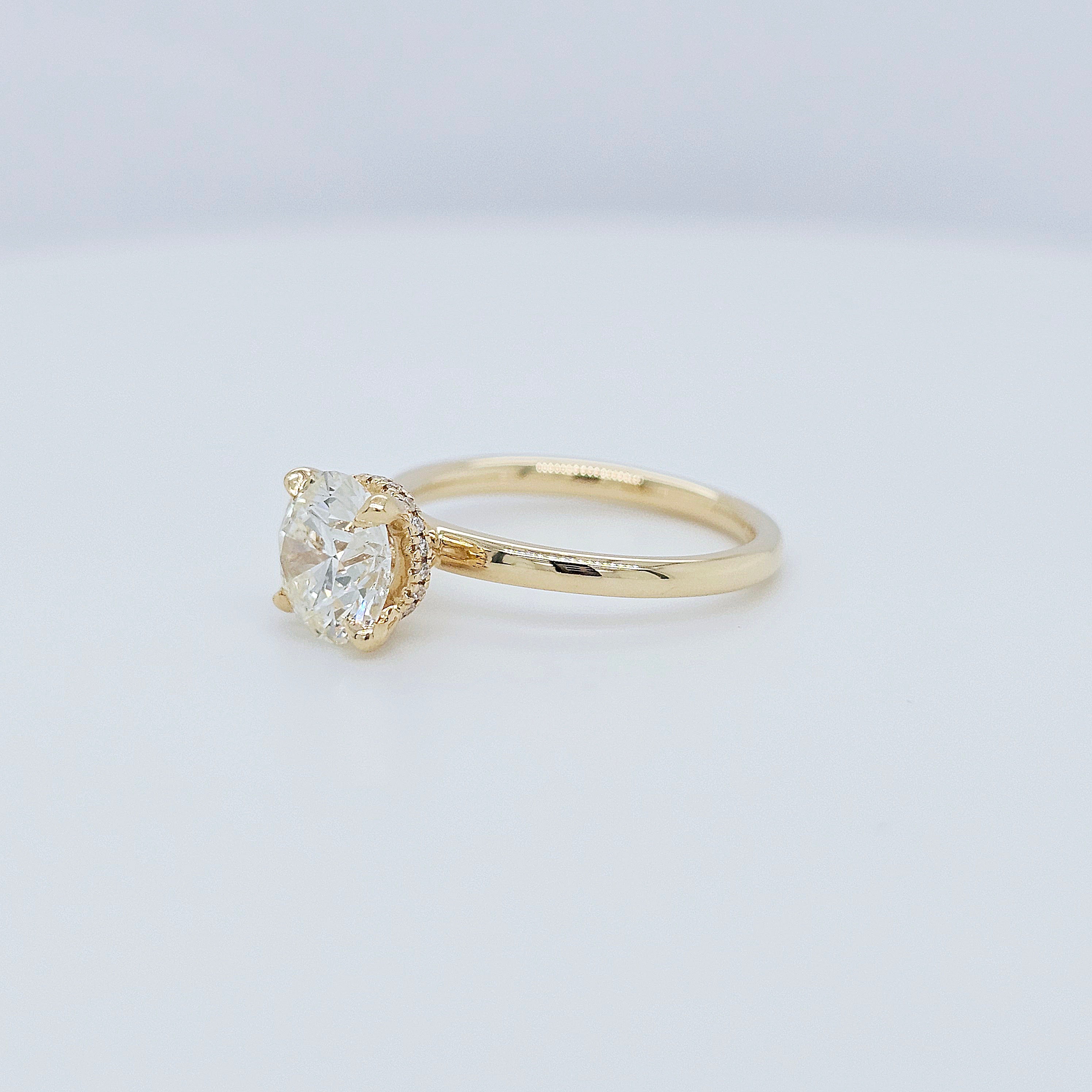 Engagement ring | Wedding ring | 18k Yellow gold wedding ring | Solid gold ring | Diamond ring
