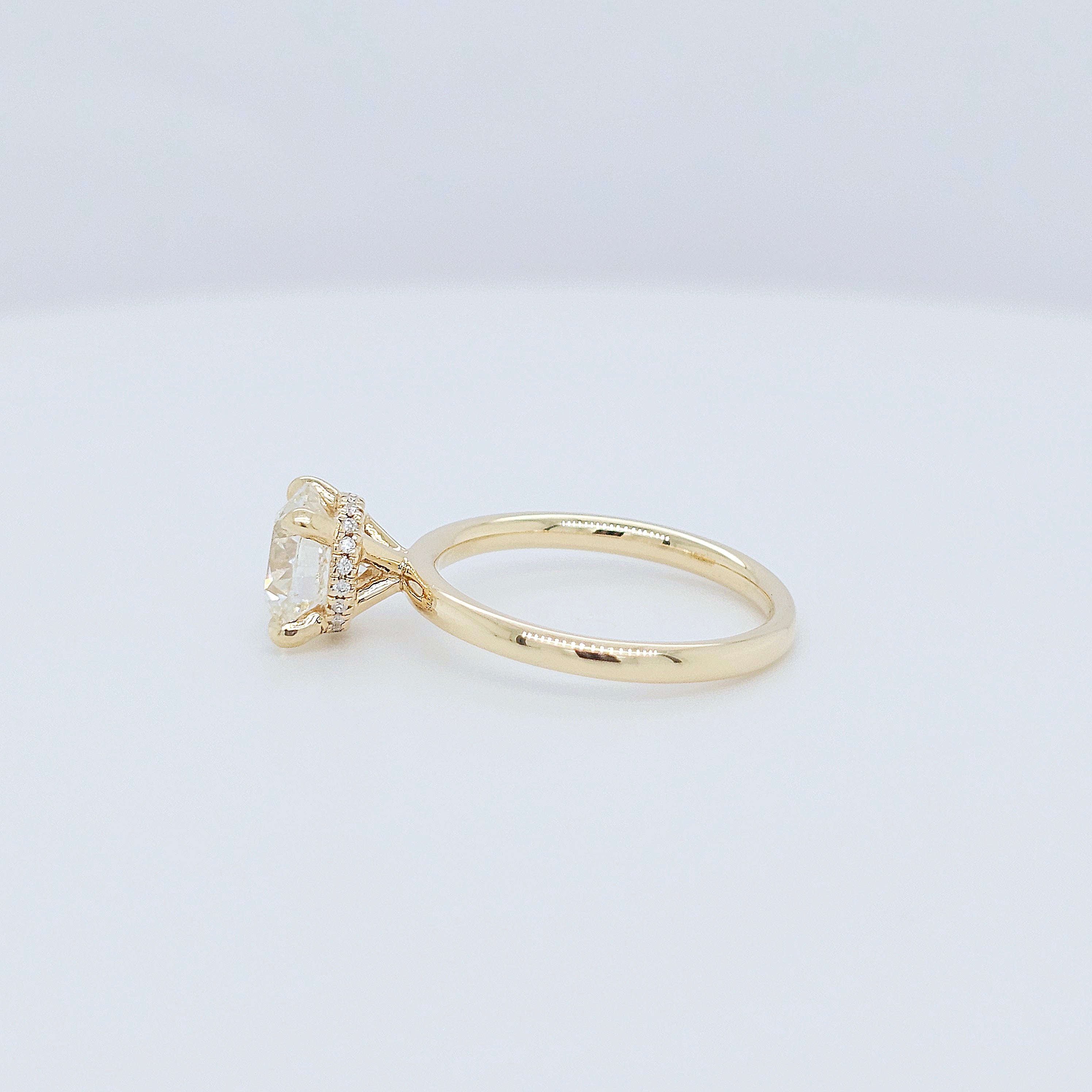 Engagement ring | Wedding ring | 18k Yellow gold wedding ring | Solid gold ring | Diamond ring