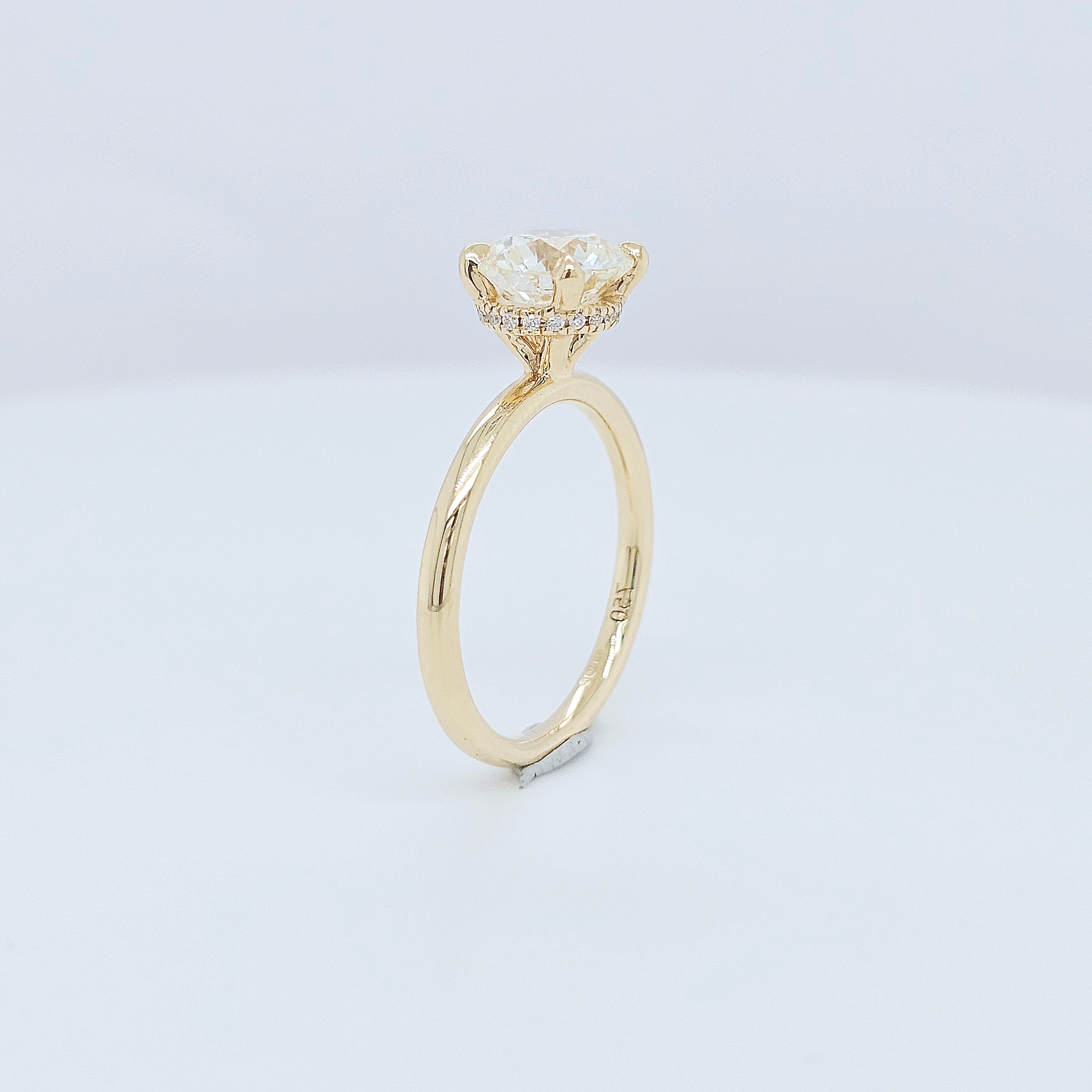 Engagement ring | Wedding ring | 18k Yellow gold wedding ring | Solid gold ring | Diamond ring