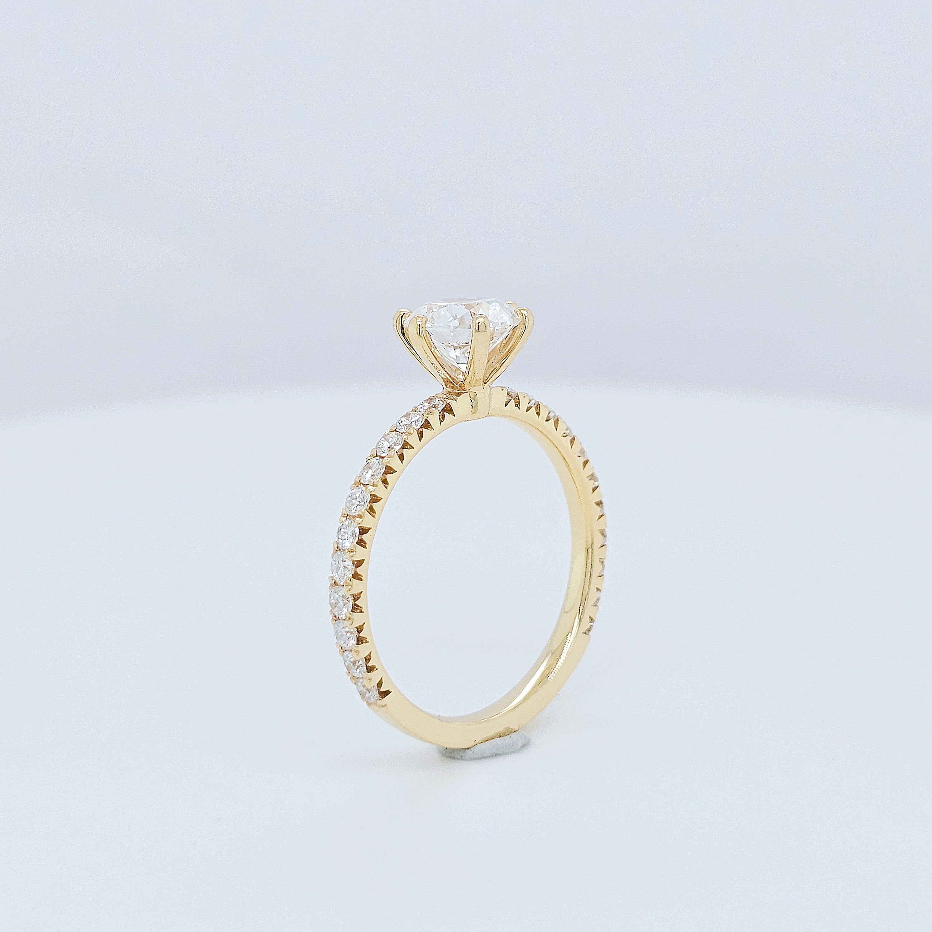 Engagement ring | Wedding ring | 18k Yellow gold wedding ring | Ring for her | Diamond ring