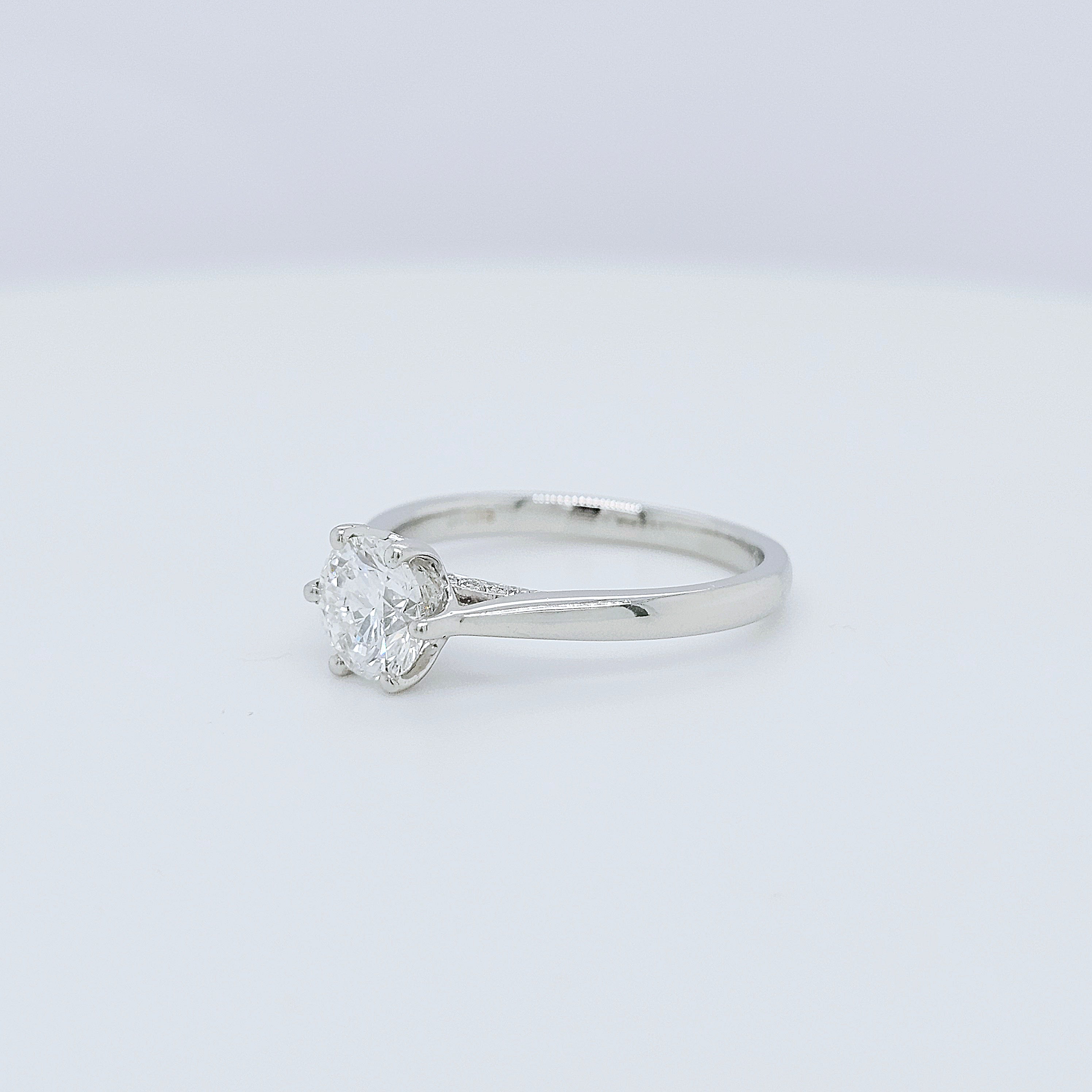 Engagement ring | Wedding ring | 18k yellow gold ring | Single stone ring | Natural diamond ring