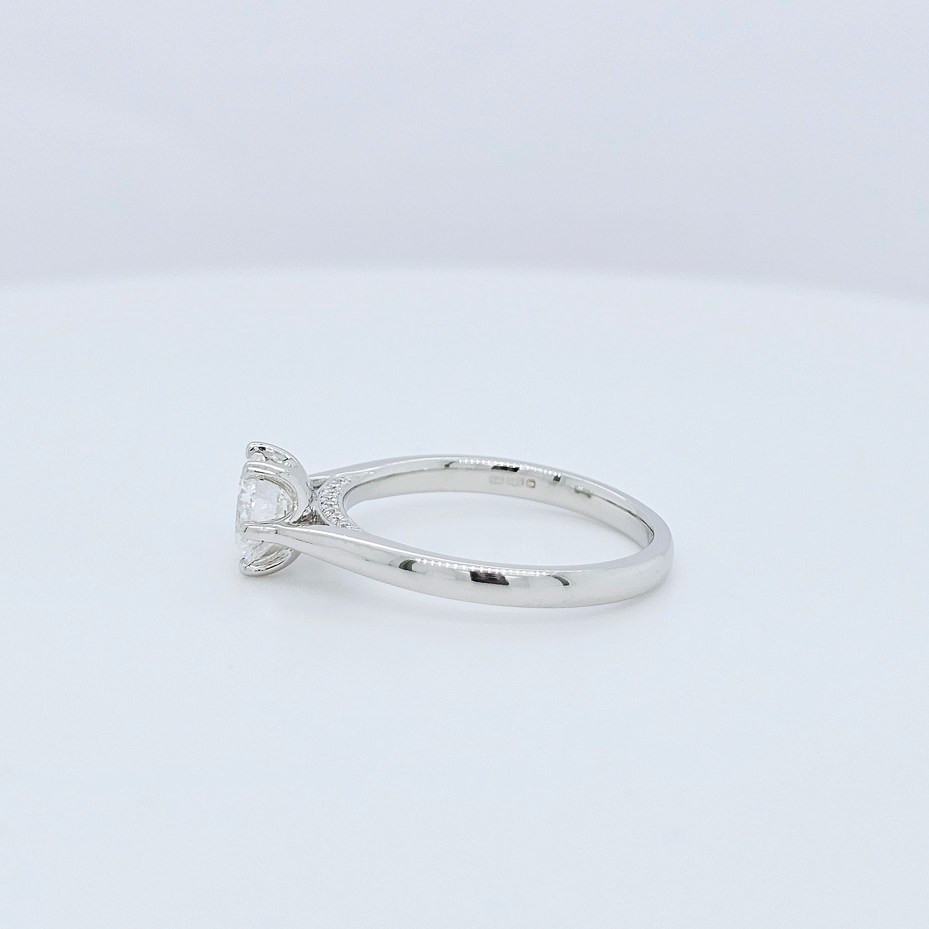 Engagement ring | Wedding ring | 18k yellow gold ring | Single stone ring | Natural diamond ring