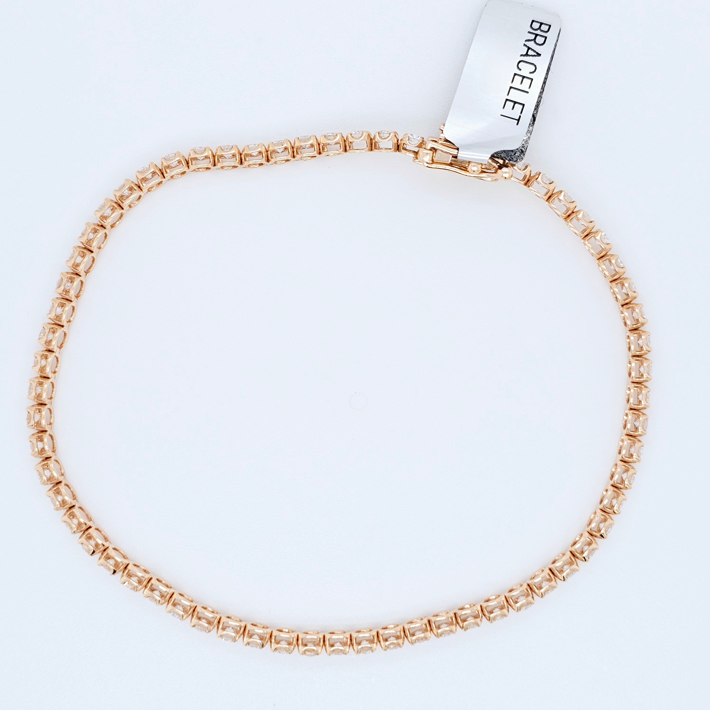 Tennis bracelet | Women's gold tennis bracelet | 7 inches (Resizable)