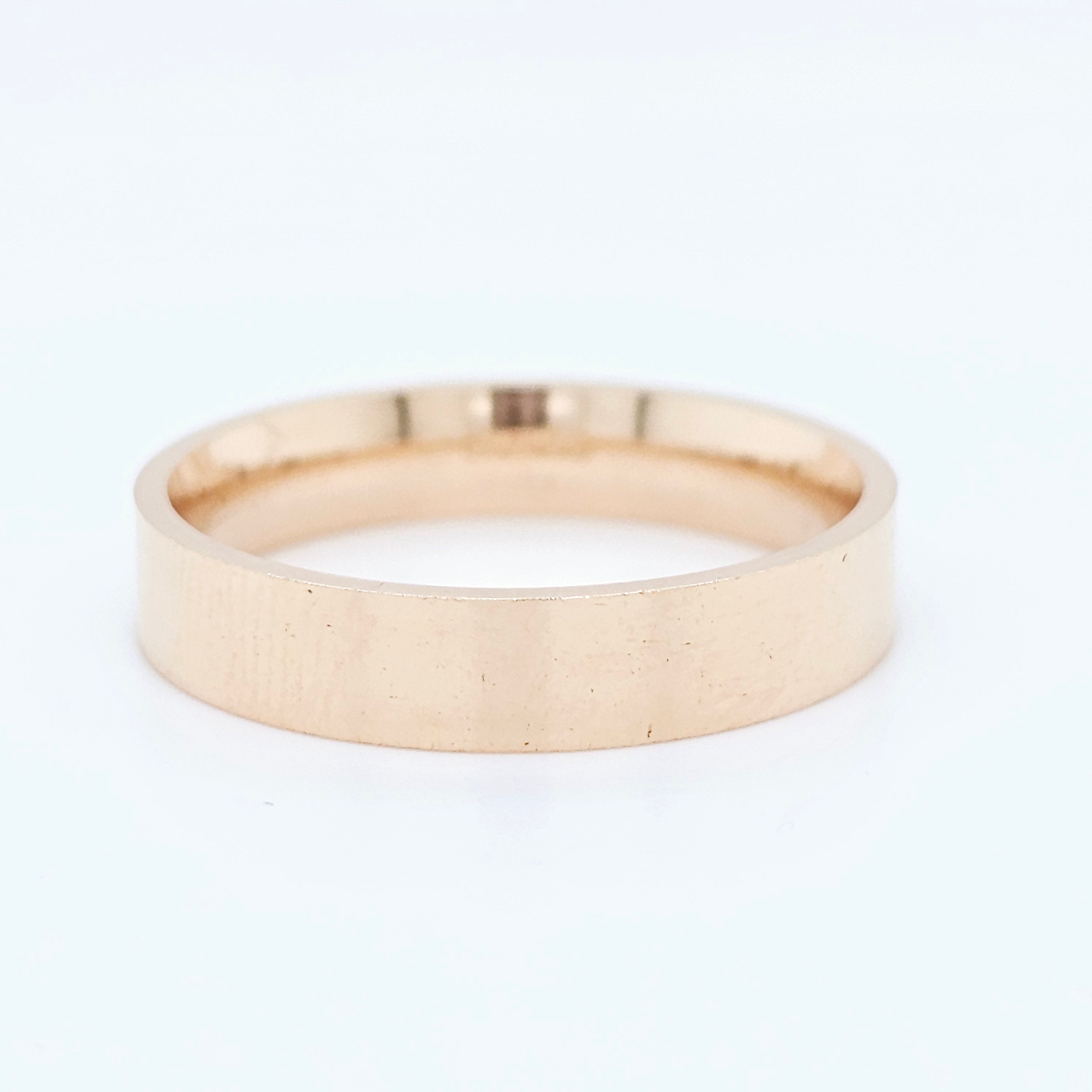 Wedding rings for him | Mens gold wedding bands | Size - R 1/2 | 5.00 mm