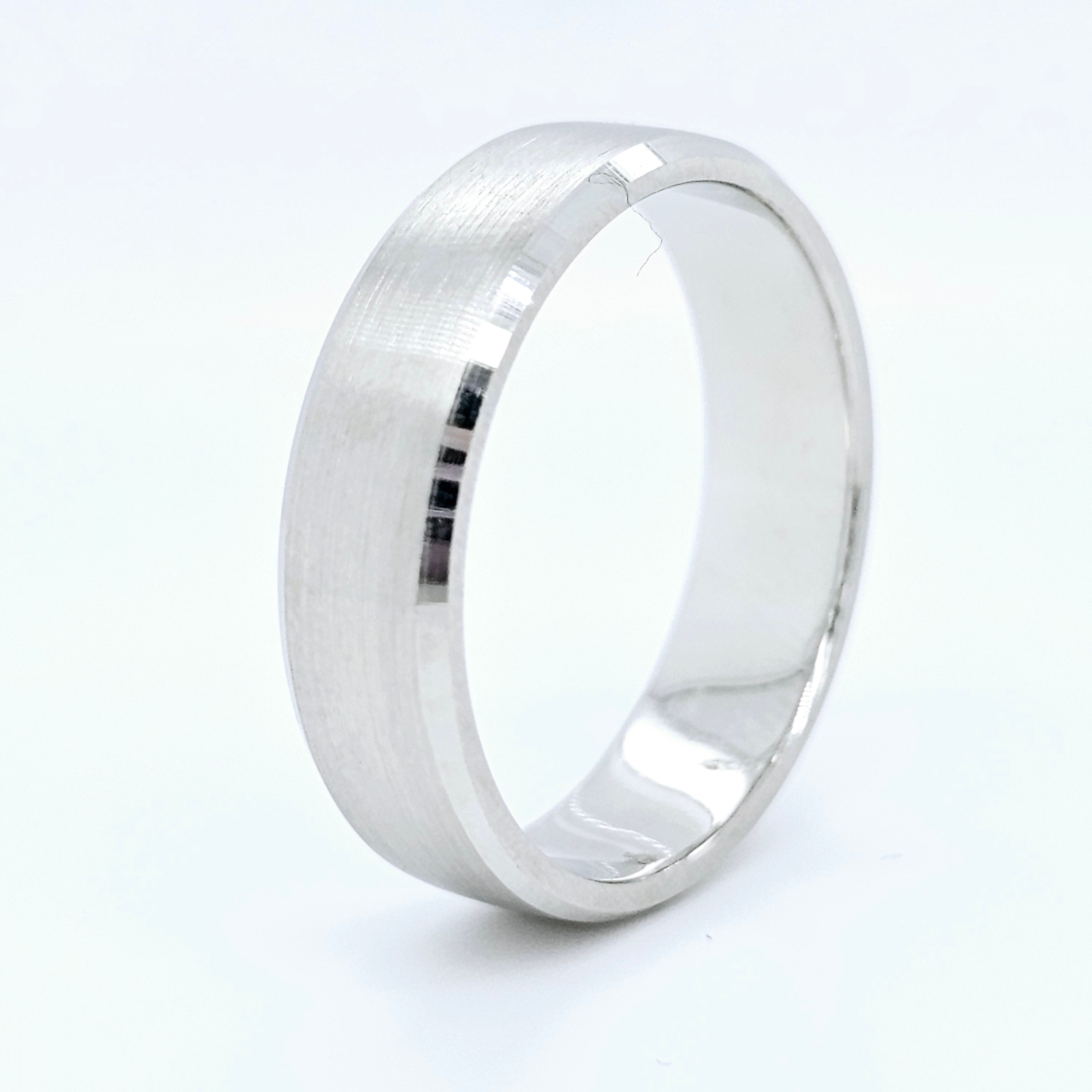 Men's wedding band | Platinum wedding bands | Size - U | 6.00 mm Chloe's Jewellers