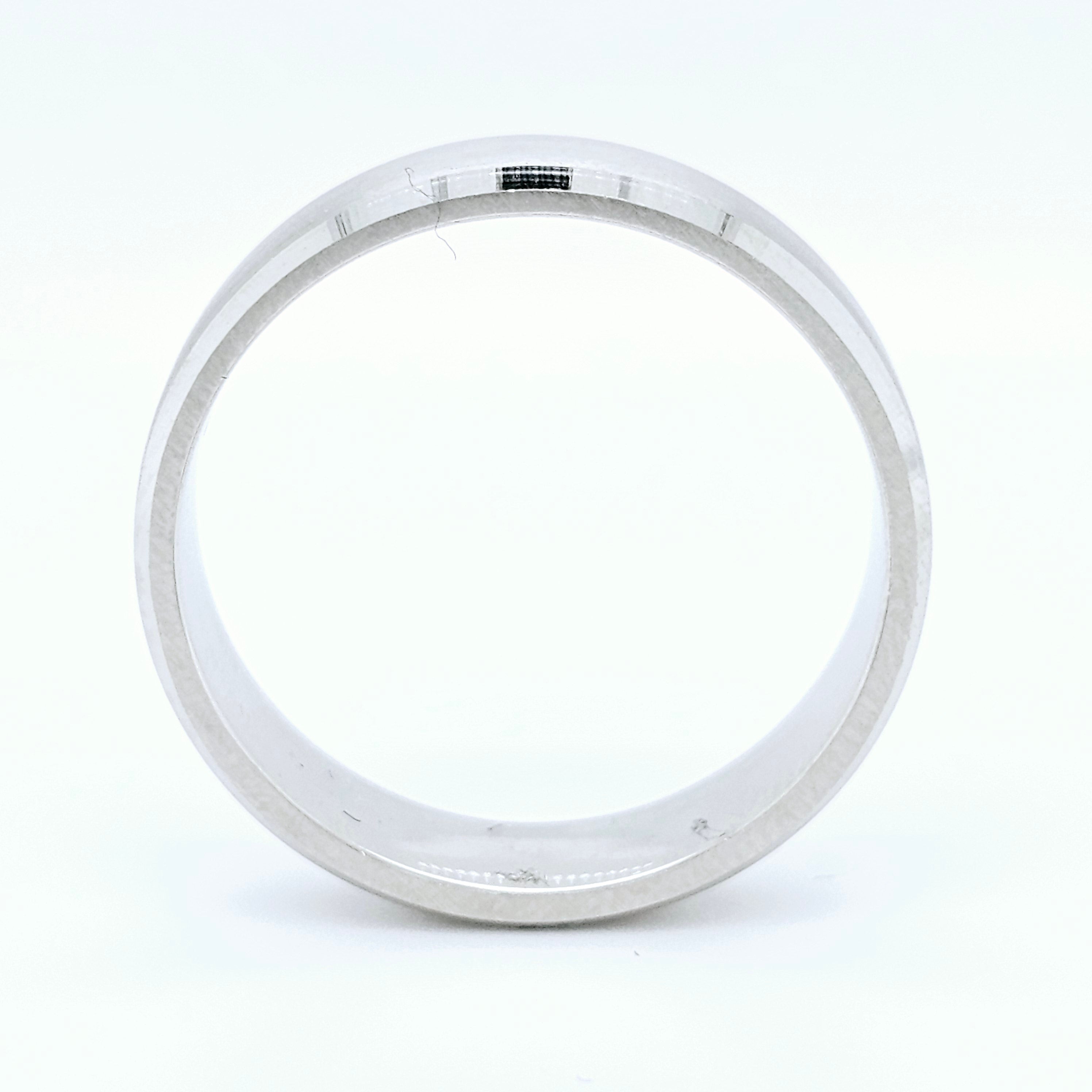Men's wedding band | Platinum wedding bands | Size - U | 6.00 mm