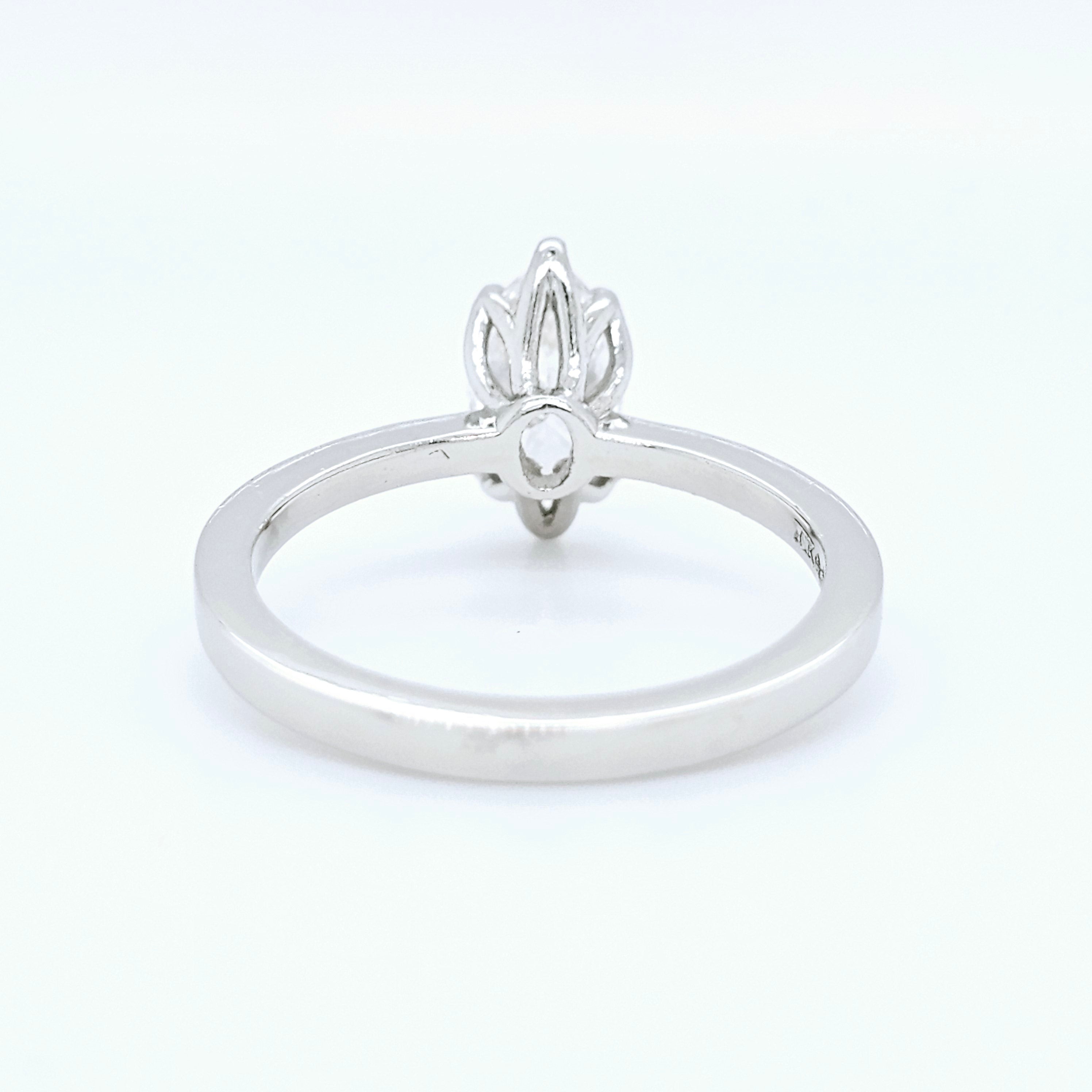 Platinum Marquise Diamond Solitaire Engagement Ring – 0.80ct H/VVS1