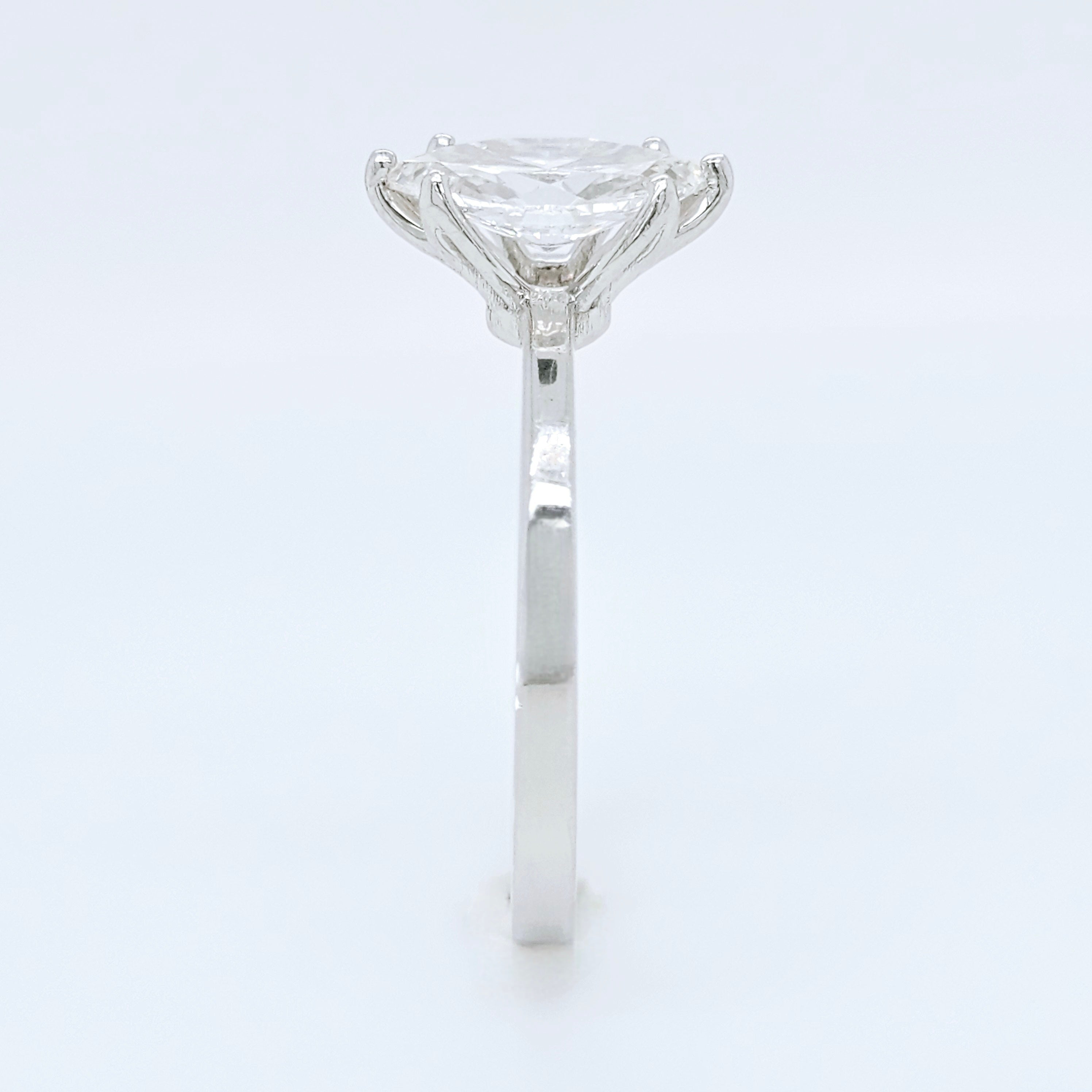 Platinum Marquise Diamond Solitaire Engagement Ring – 0.80ct H/VVS1