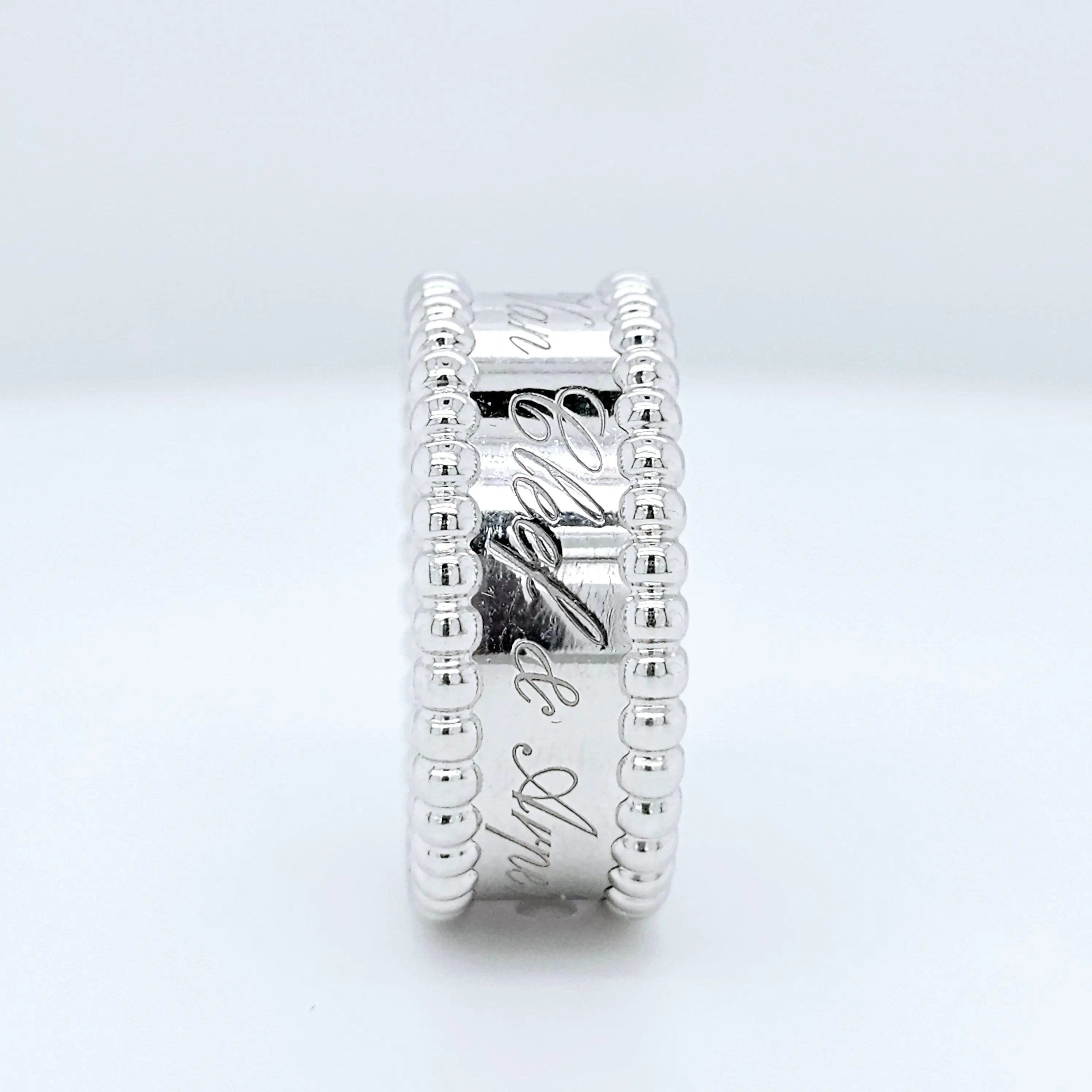 Pre-Owned Van Cleef & Arpels Perlée Signature Ring – 18k White Gold Chloe's Jewellers