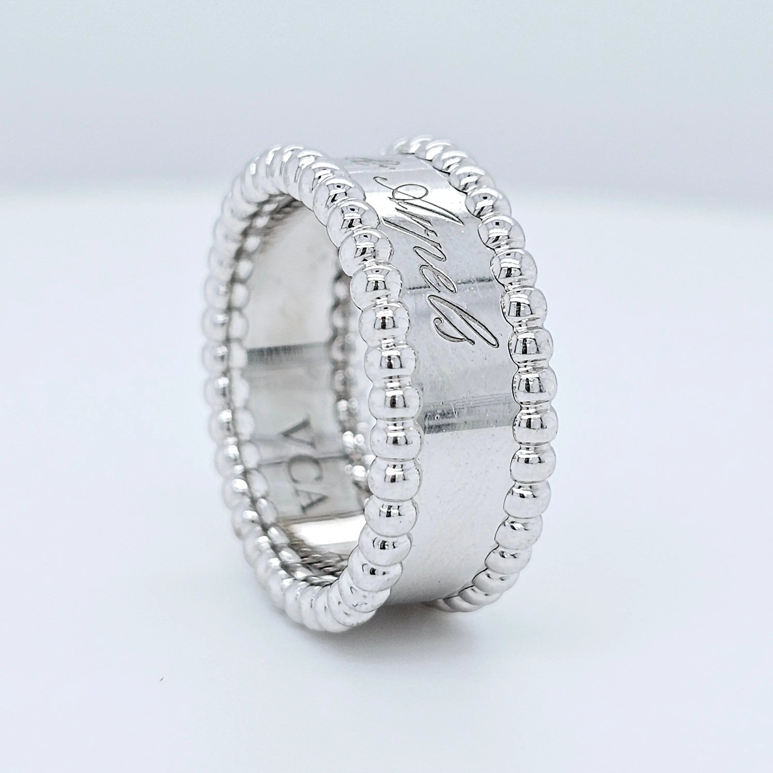 Pre-Owned Van Cleef & Arpels Perlée Signature Ring – 18k White Gold Chloe's Jewellers
