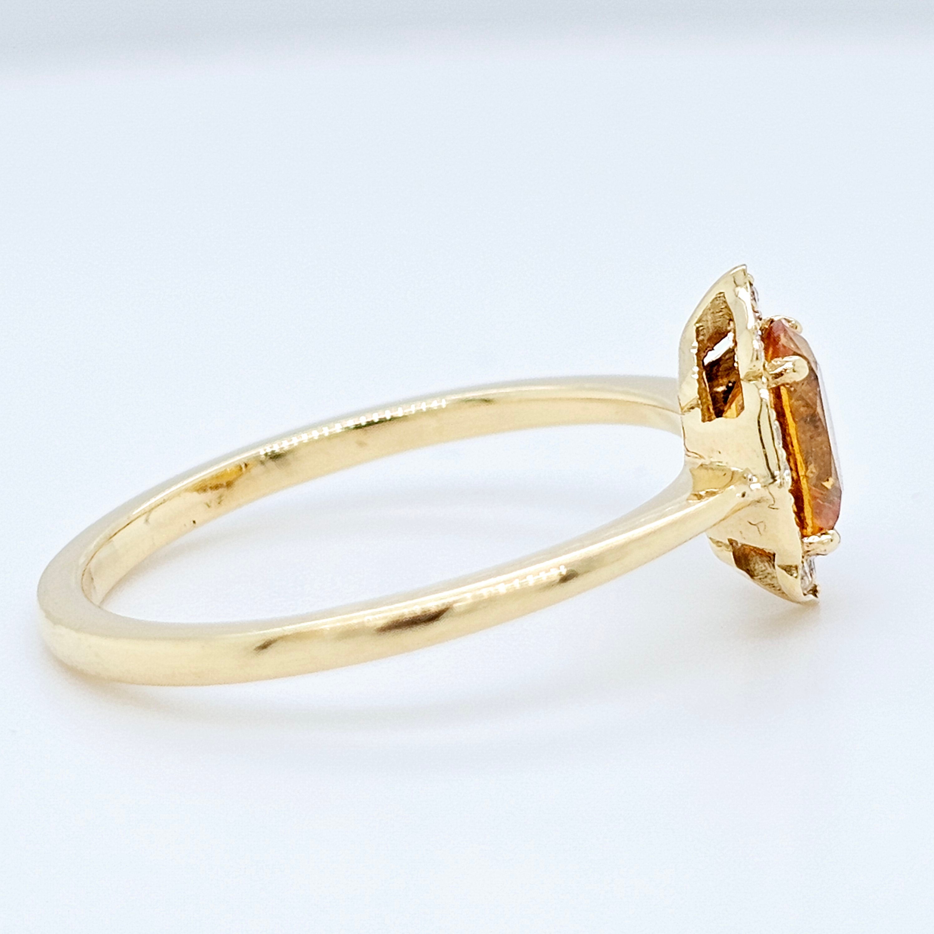 Yellow Sapphire & Diamond Halo Engagement Ring – 1.90ct Sapphire, 0.15ct F/VS1 Diamonds Chloe's Jewellers