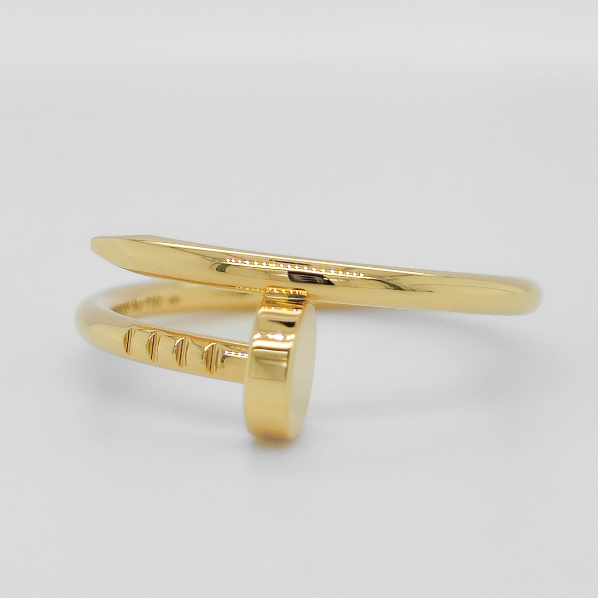 Cartier Juste Un Clou Ring, Small Model, Size 53, 18ct Yellow Gold Chloe's Jewellers
