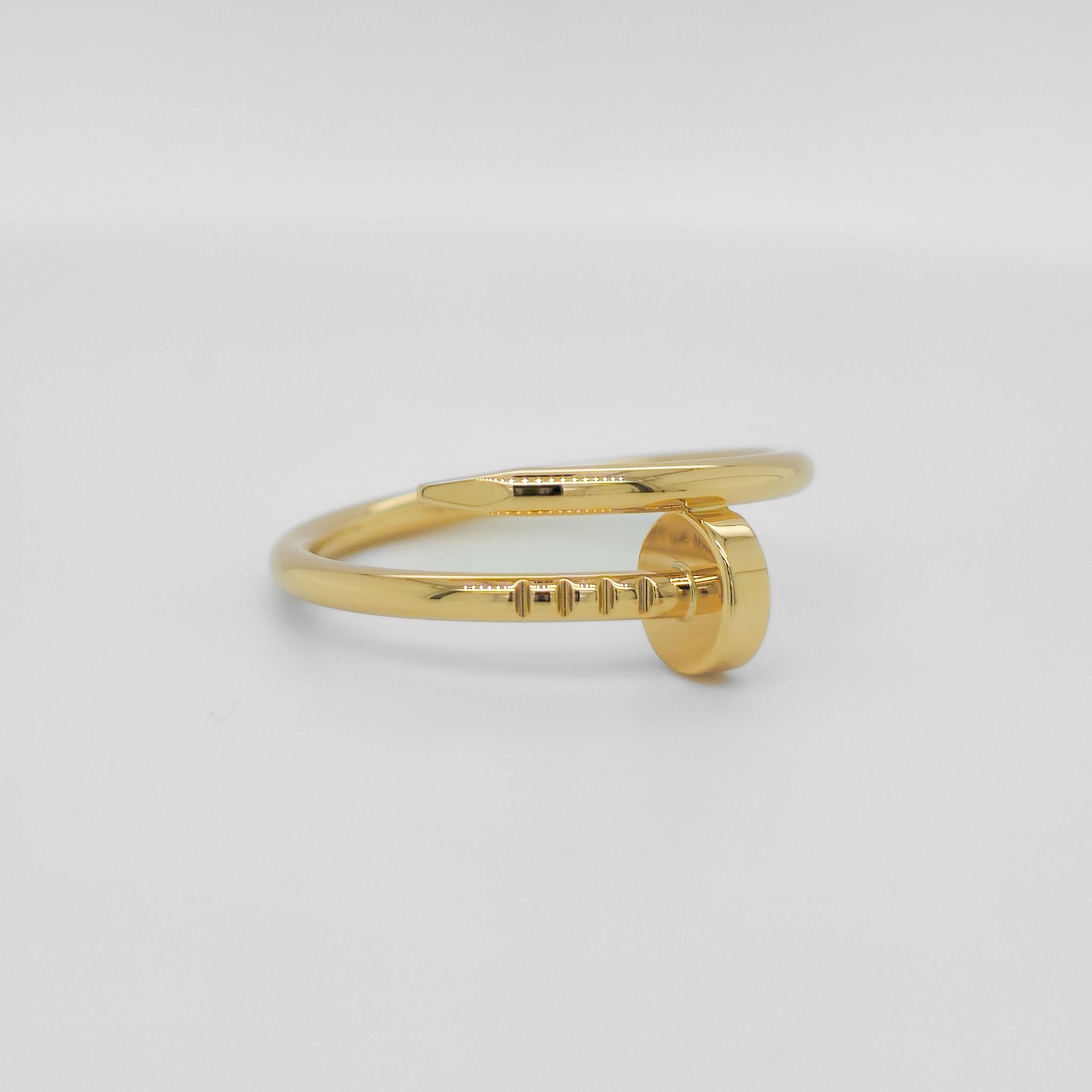 Cartier Juste Un Clou Ring, Small Model, Size 53, 18ct Yellow Gold Chloe's Jewellers