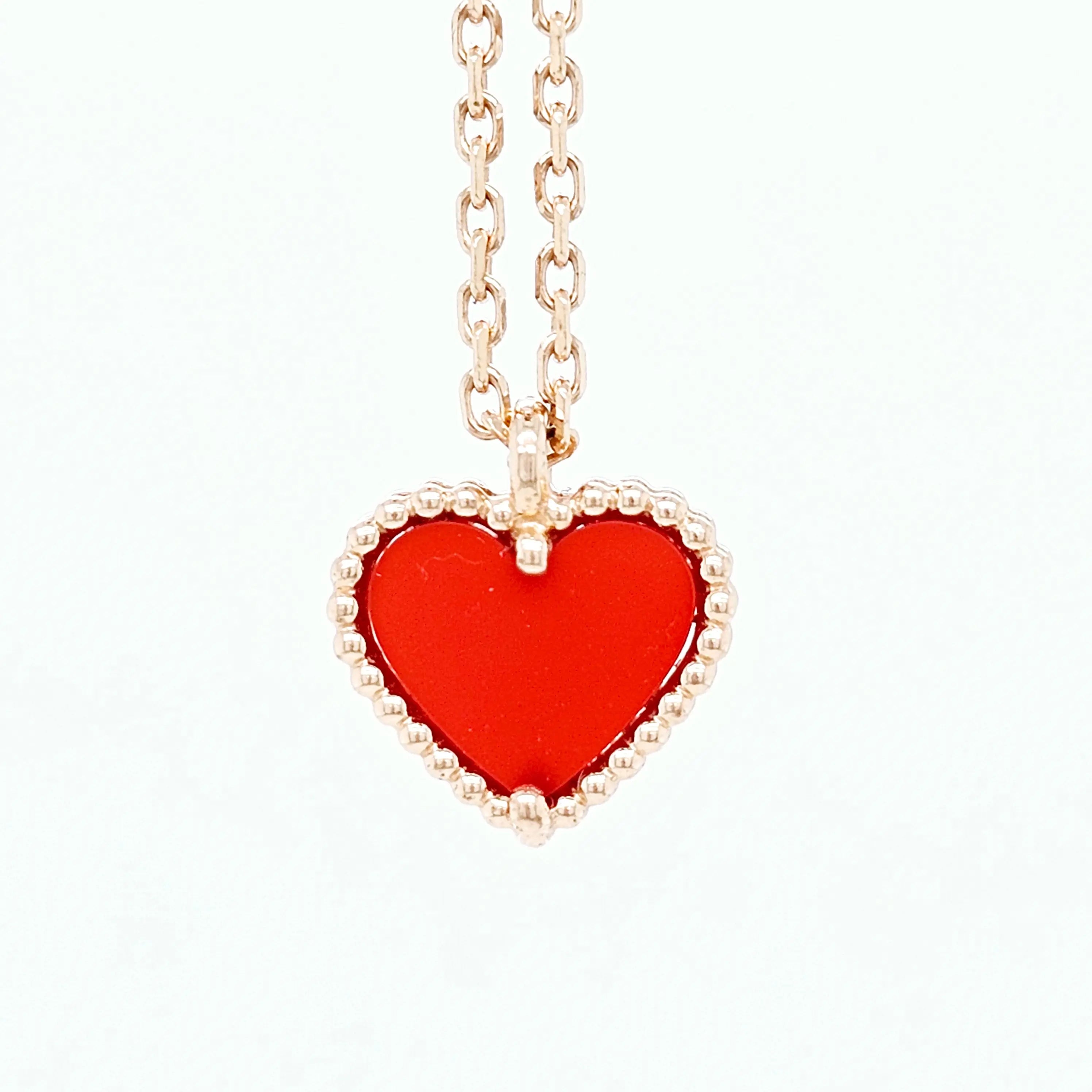 Pre-Owned Van Cleef & Arpels Sweet Hearts Pendant – 18ct Rose Gold & Carnelian Chloe's Jewellers