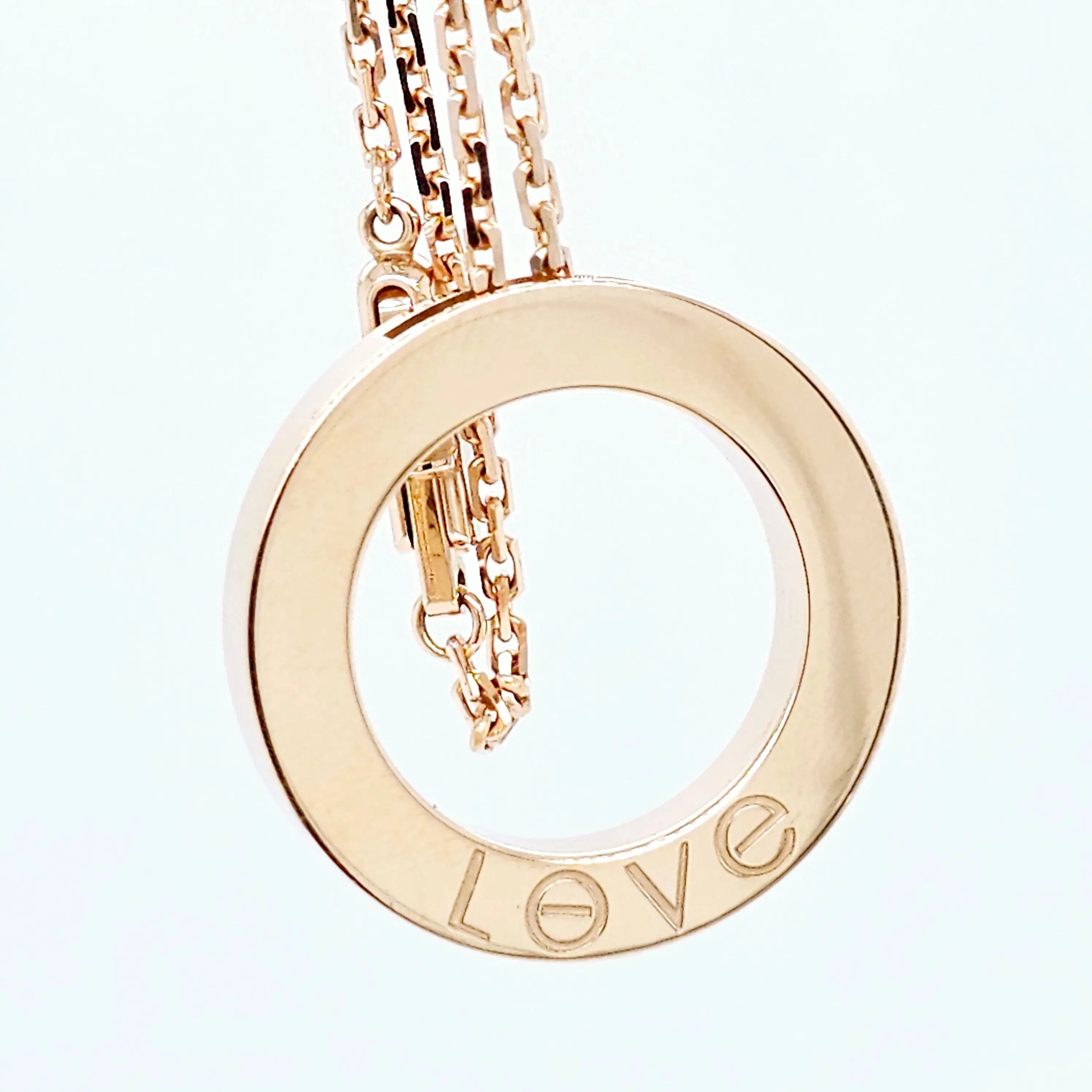 Pre-Owned Cartier LOVE Paved Diamond Pendant – 18ct Rose Gold Chloe's Jewellers