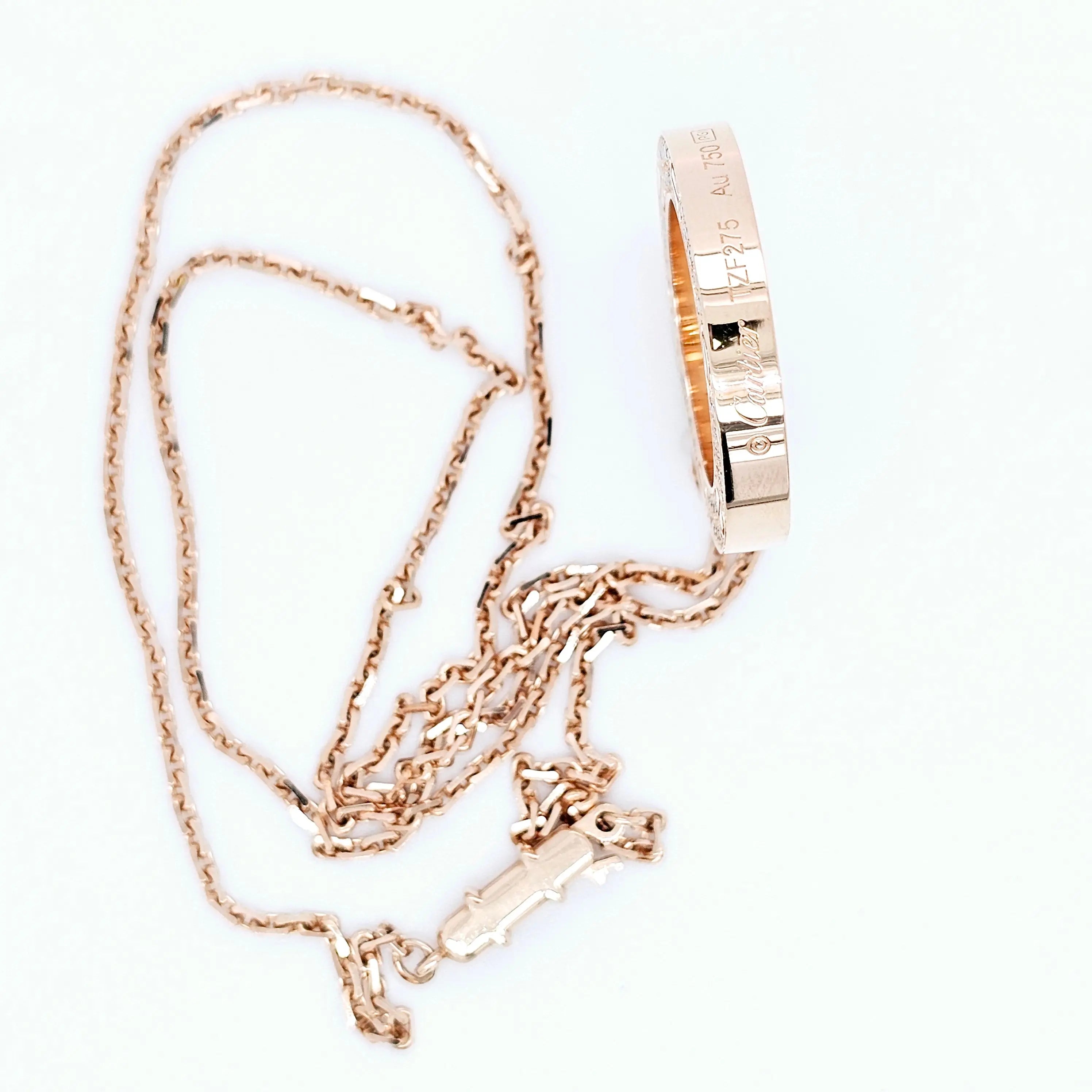 Pre-Owned Cartier LOVE Paved Diamond Pendant – 18ct Rose Gold Chloe's Jewellers