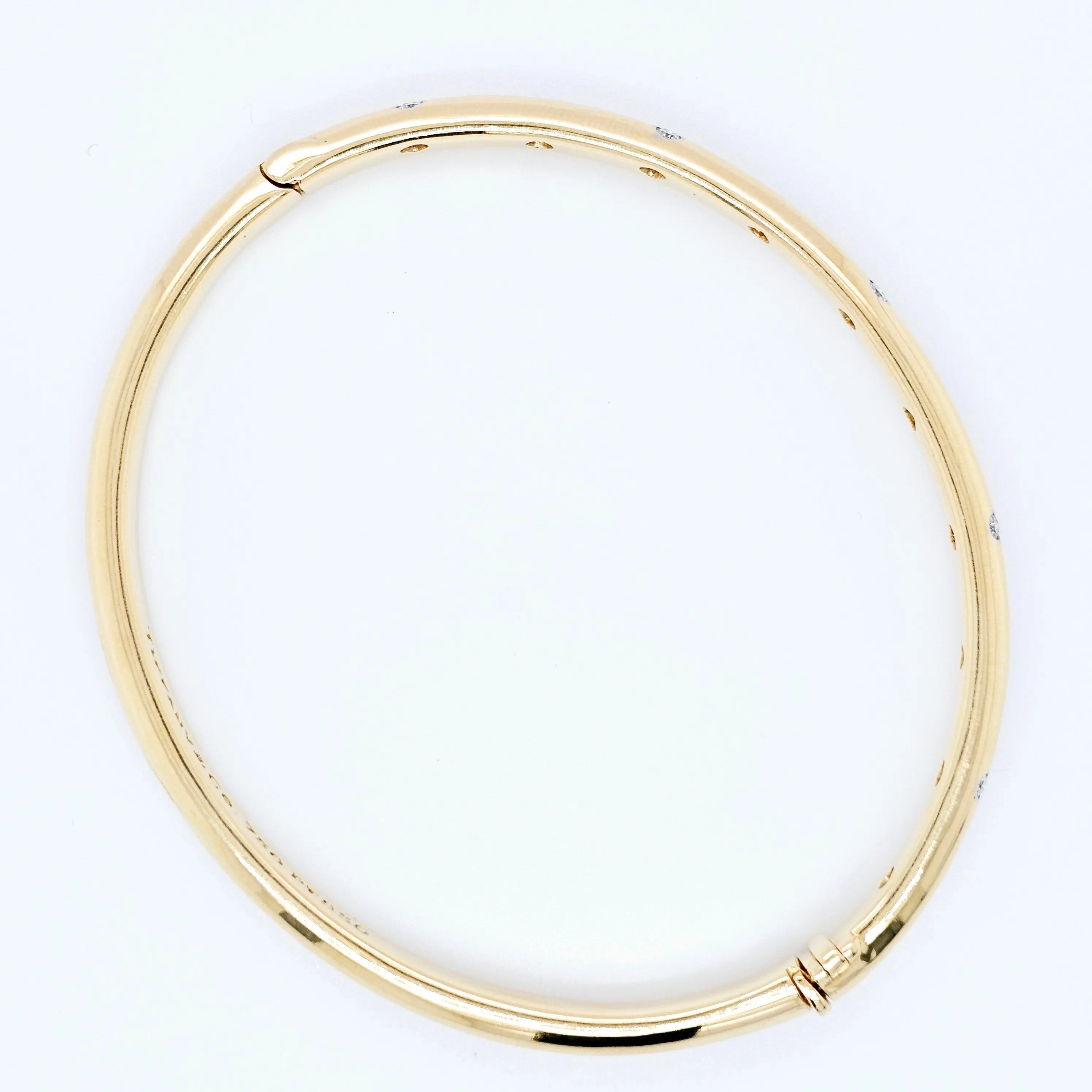 Pre-Owned | Tiffany & Co 18ct Yellow Gold and Diamond Etoile Bangle Chloe's Jewellers