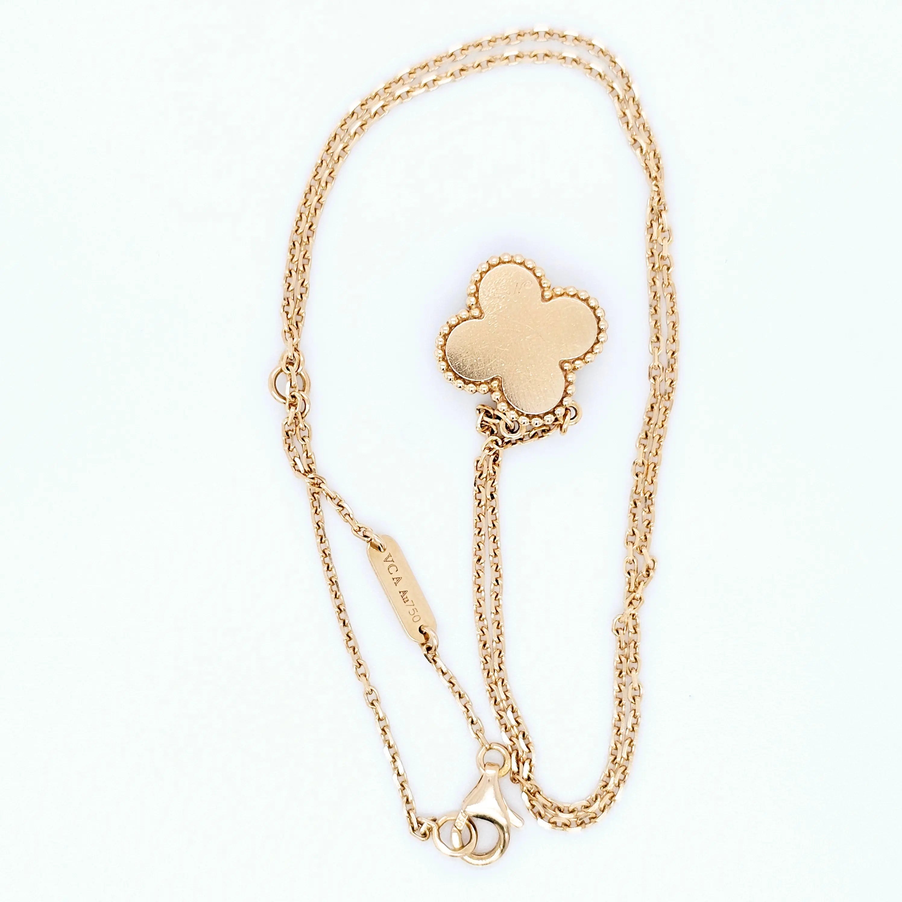 Pre-Owned Van Cleef & Arpels Limited Edition Letterwood Vintage Alhambra Pendant – 18ct Yellow Gold Chloe's Jewellers