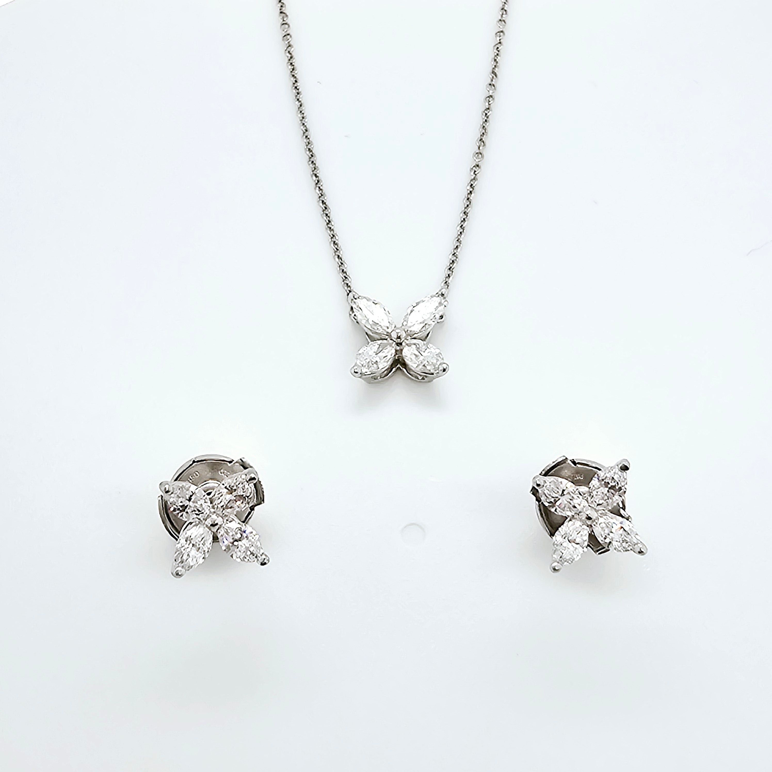 Tiffany & Co. Victoria Earrings, Small Size, Platinum Chloe's Jewellers
