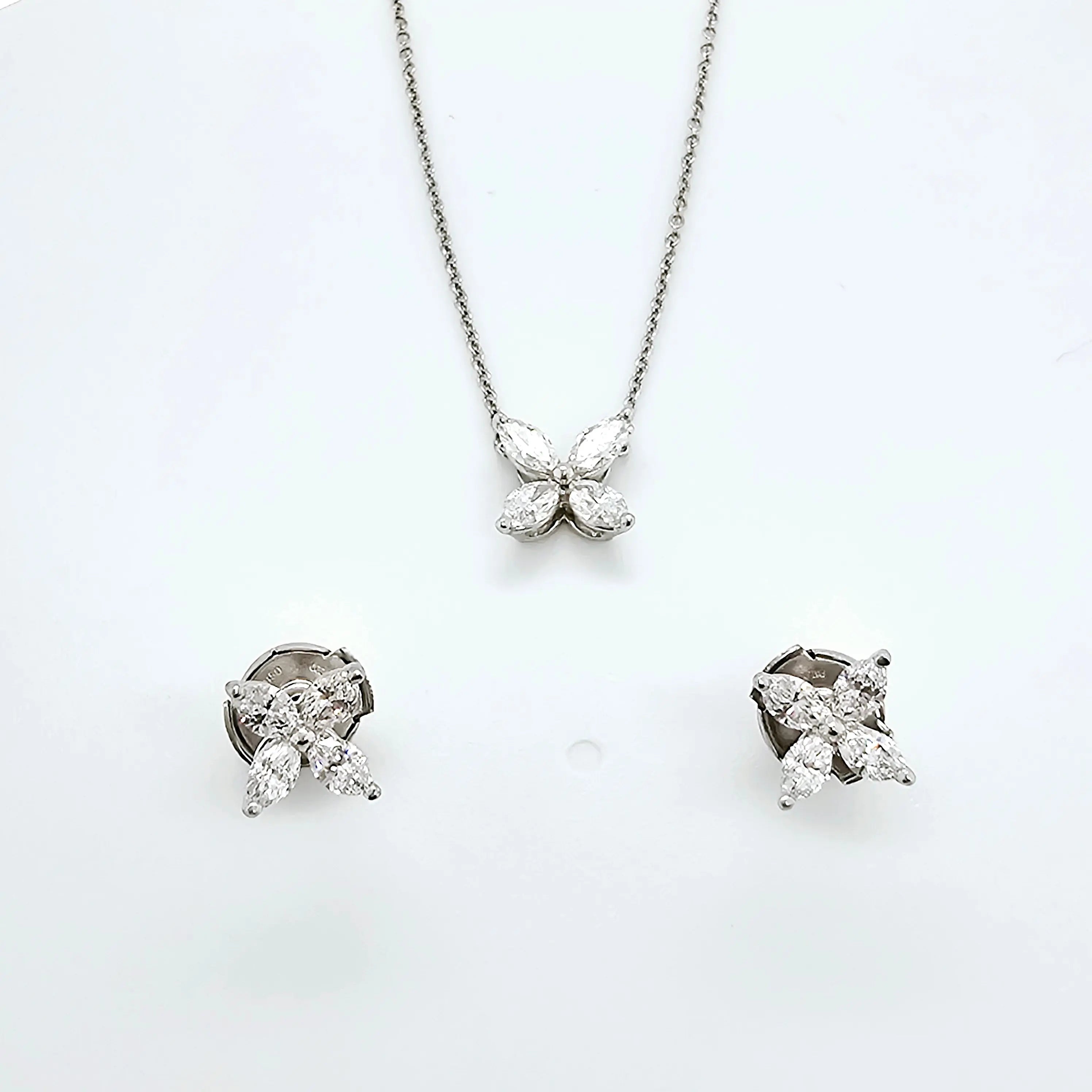 Tiffany & Co. Victoria Earrings, Small Size, Platinum Chloe's Jewellers