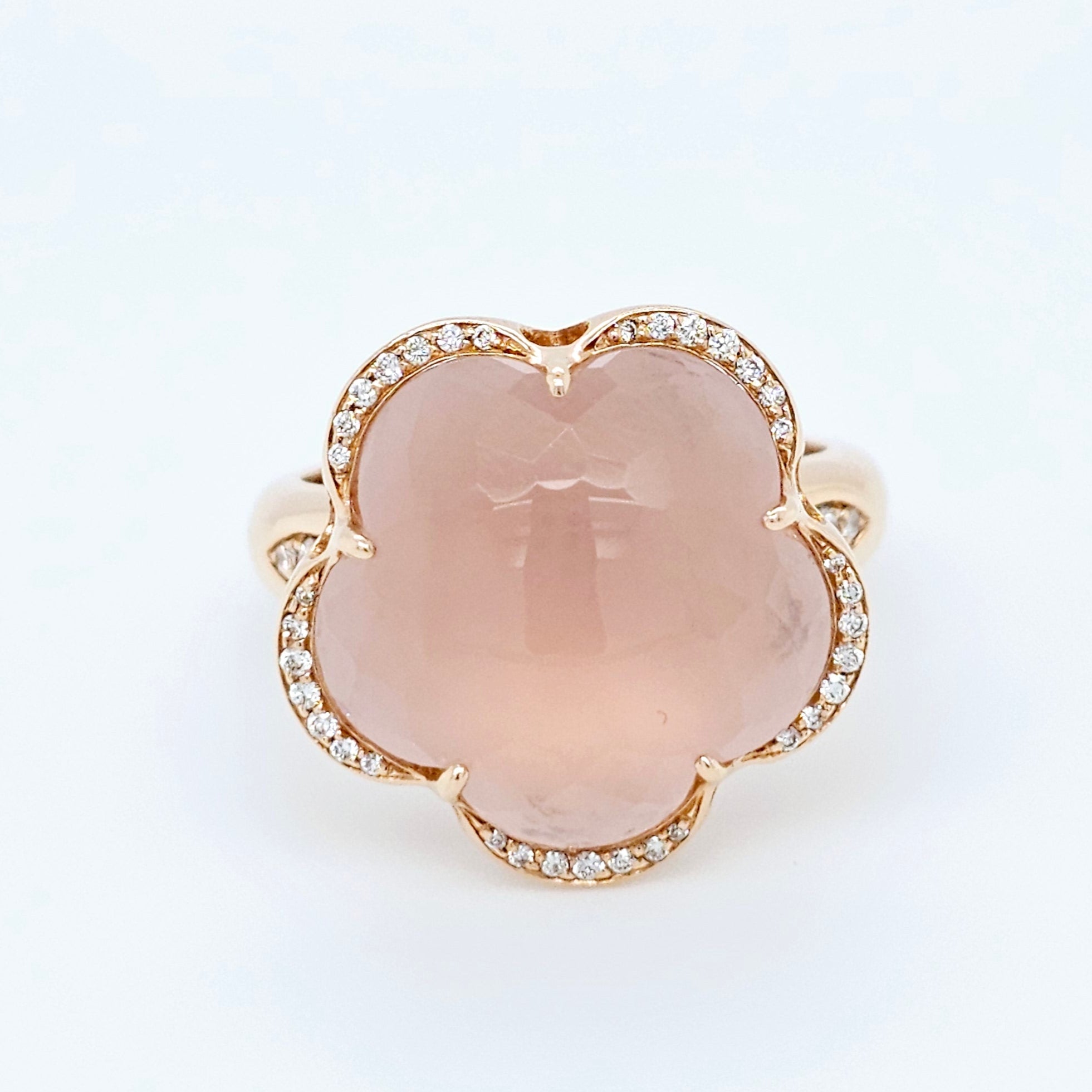 Pre-Owned | Pasquale Bruni Bon Ton Diamond & Rose Quartz Ring, 18K Rose Gold Chloe's Jewellers