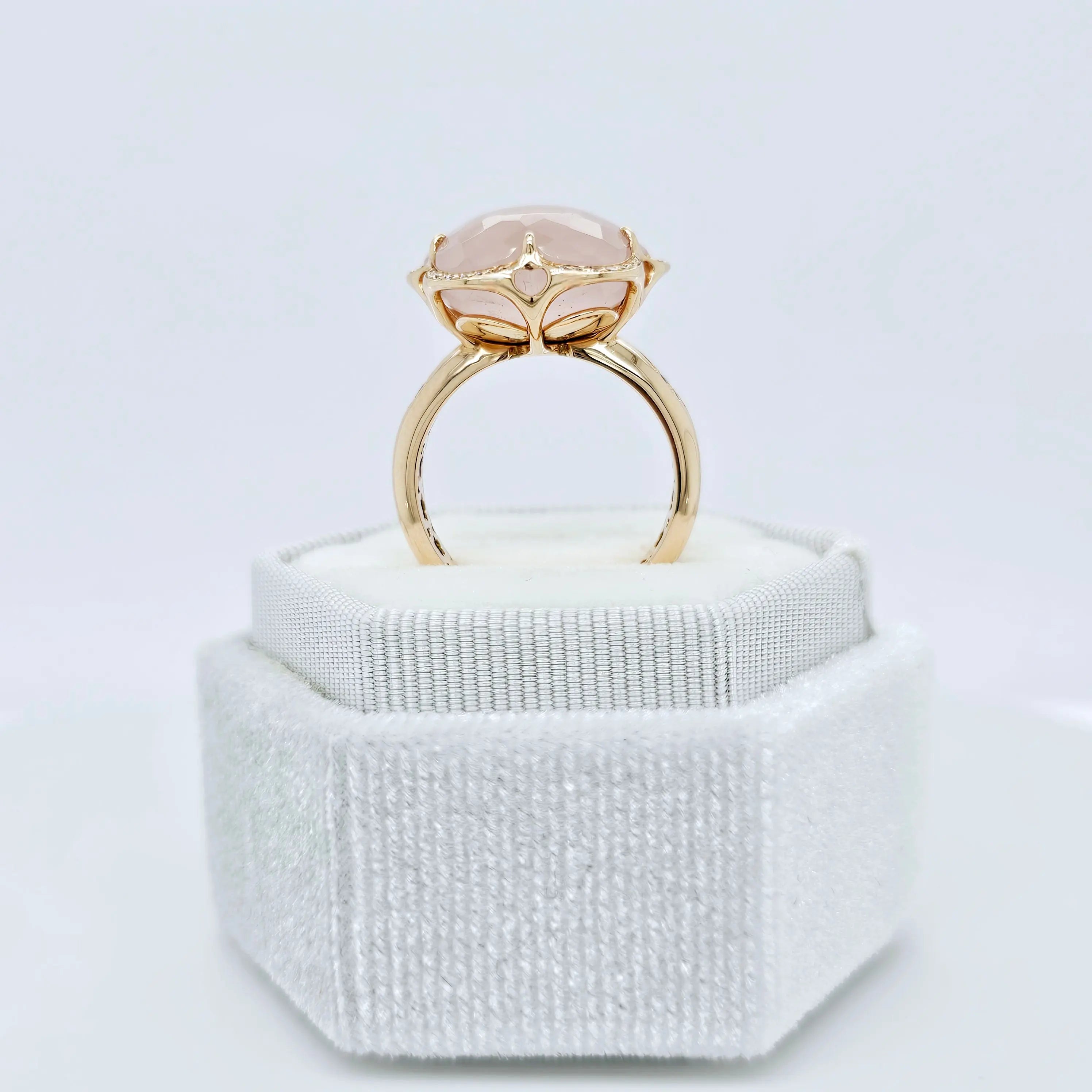 Pre-Owned | Pasquale Bruni Bon Ton Diamond & Rose Quartz Ring, 18K Rose Gold Chloe's Jewellers