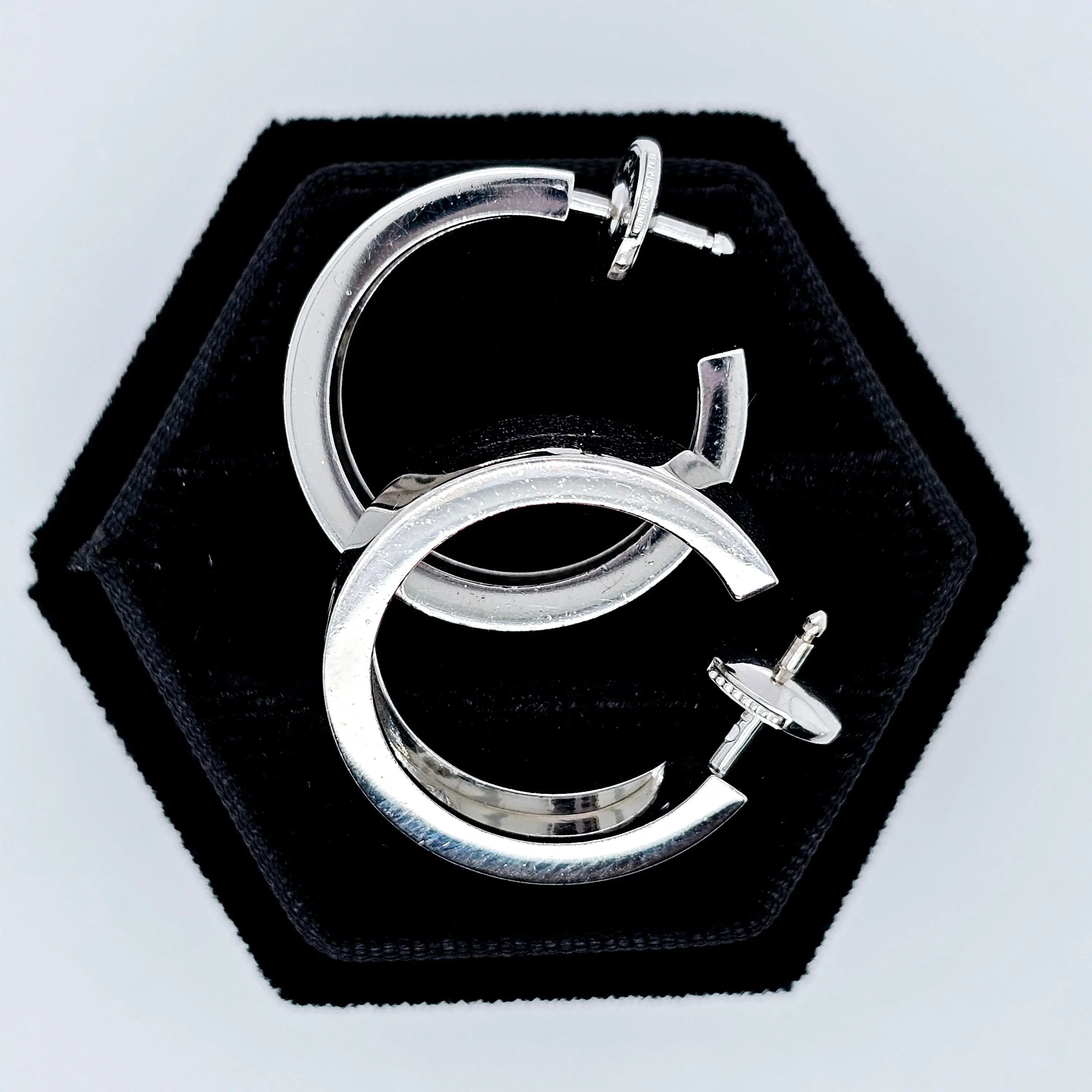 Pre-Owned Cartier Love Hoop Earrings – 18ct White Gold & Diamonds Chloe's Jewellers
