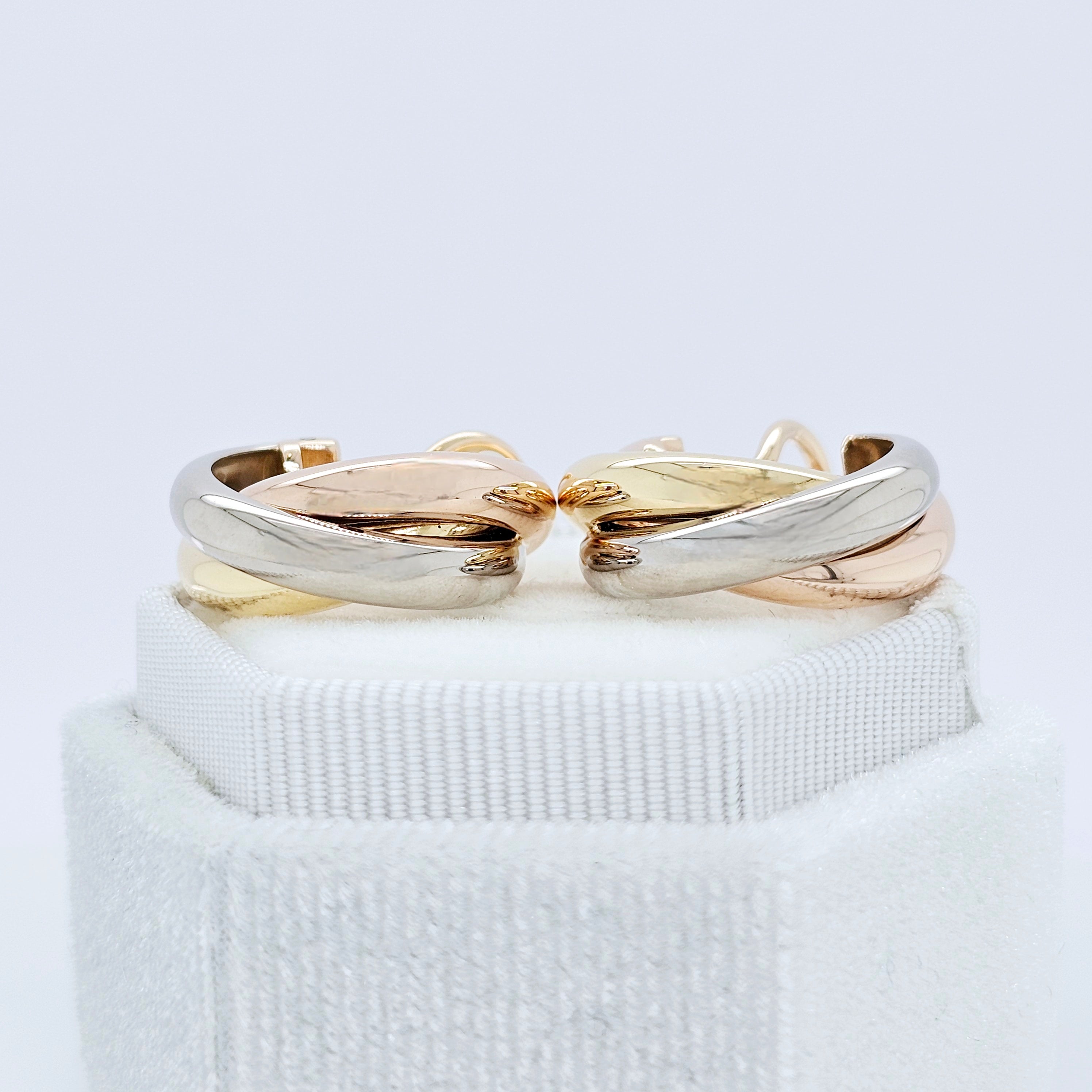 Cartier Trinity Earrings, Classic Model, Hoop Earrings, 18ct
