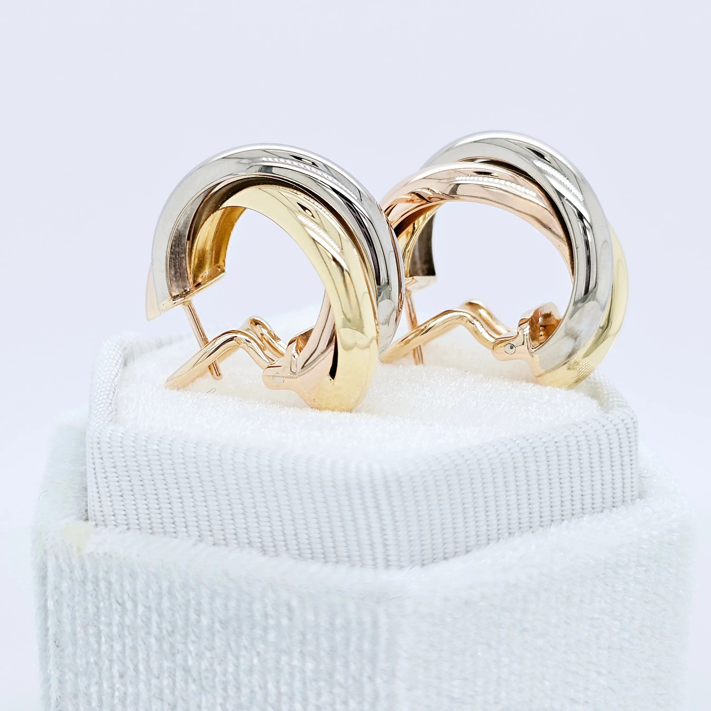 Cartier Trinity Earrings, Classic Model, Hoop Earrings, 18ct Chloe's Jewellers