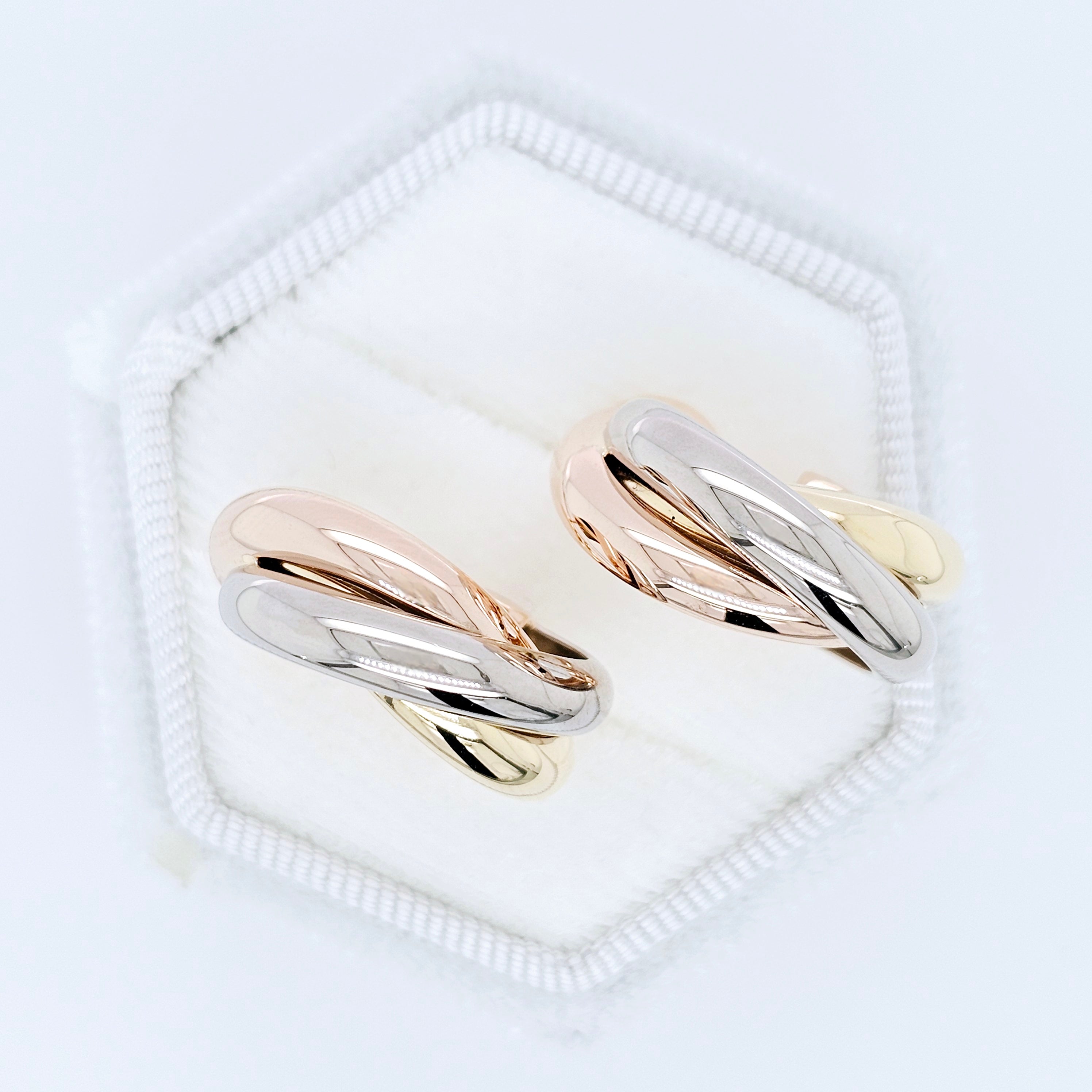 Cartier Trinity Earrings, Classic Model, Hoop Earrings, 18ct