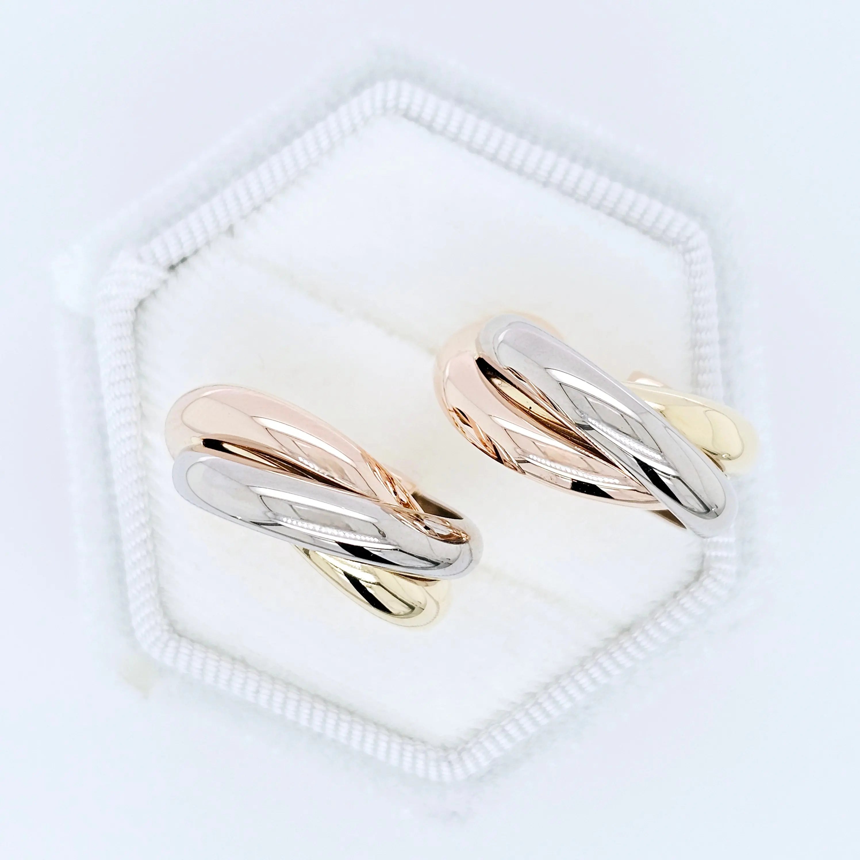 Cartier Trinity Earrings, Classic Model, Hoop Earrings, 18ct Chloe's Jewellers