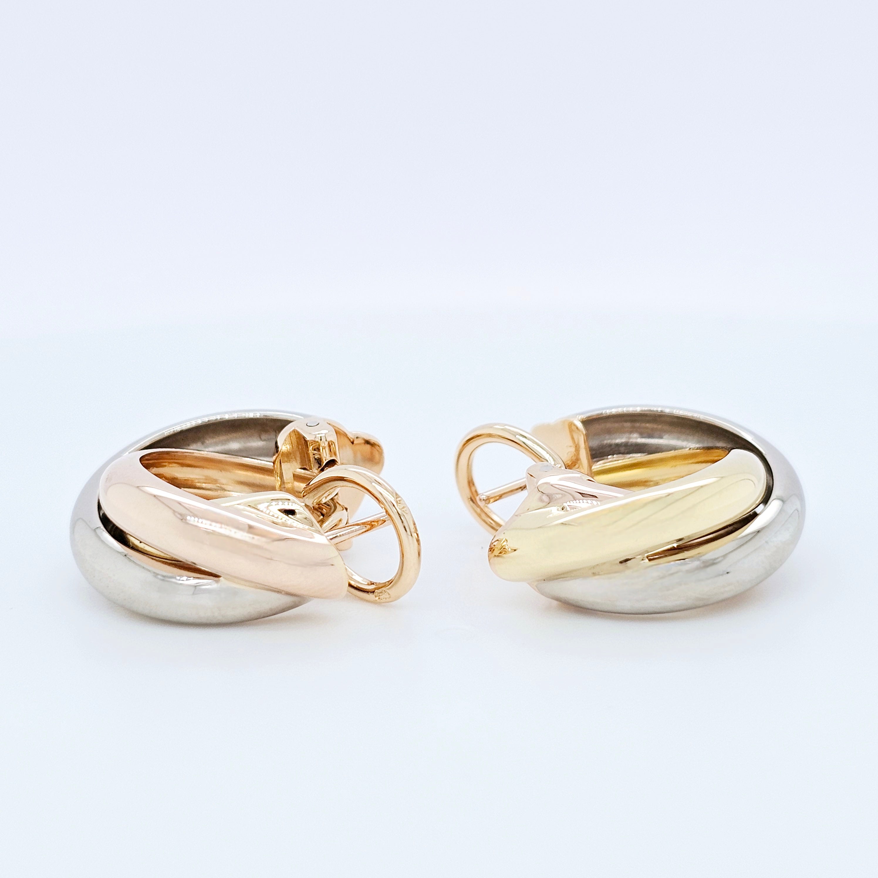 Cartier Trinity Earrings, Classic Model, Hoop Earrings, 18ct Chloe's Jewellers