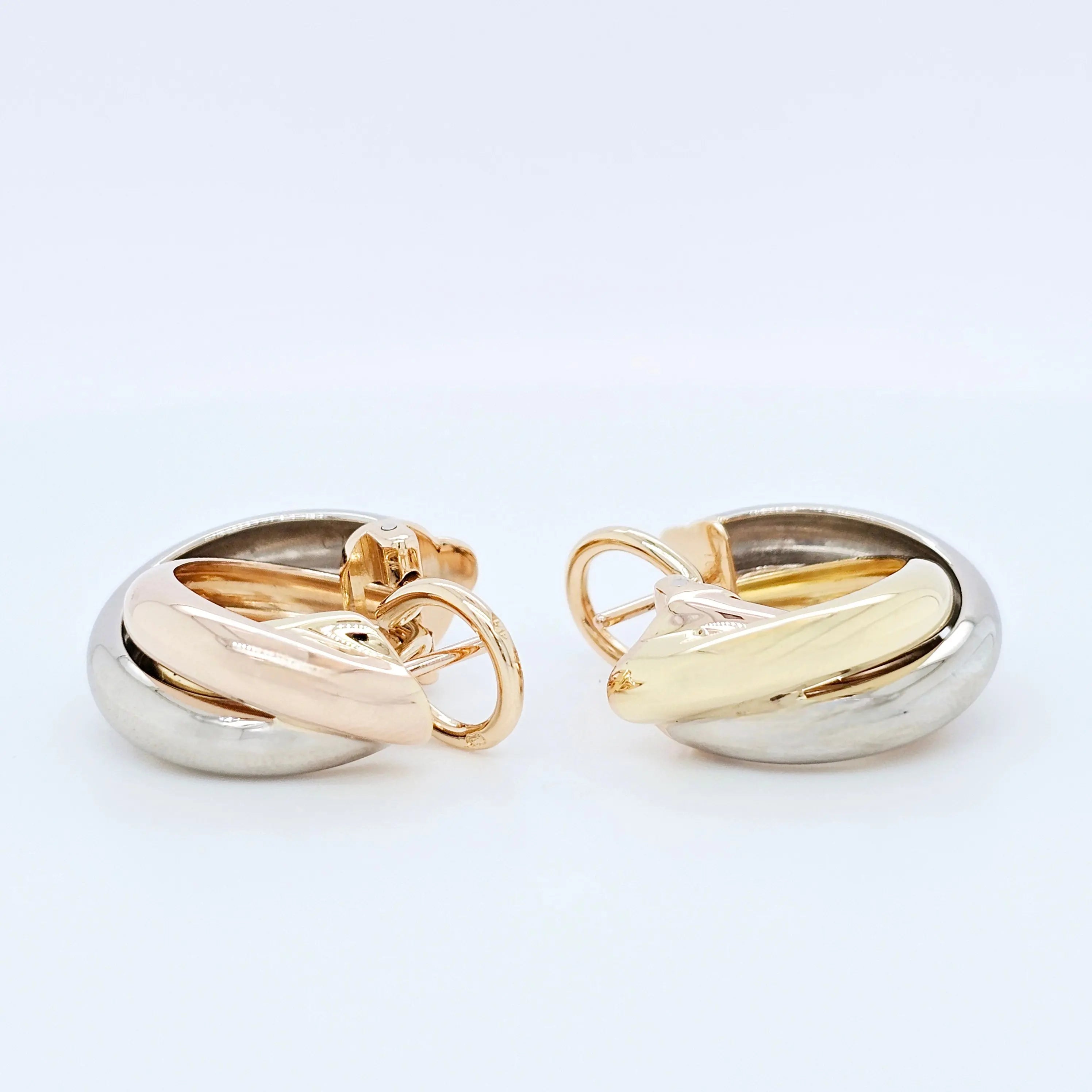 Cartier Trinity Earrings, Classic Model, Hoop Earrings, 18ct Chloe's Jewellers