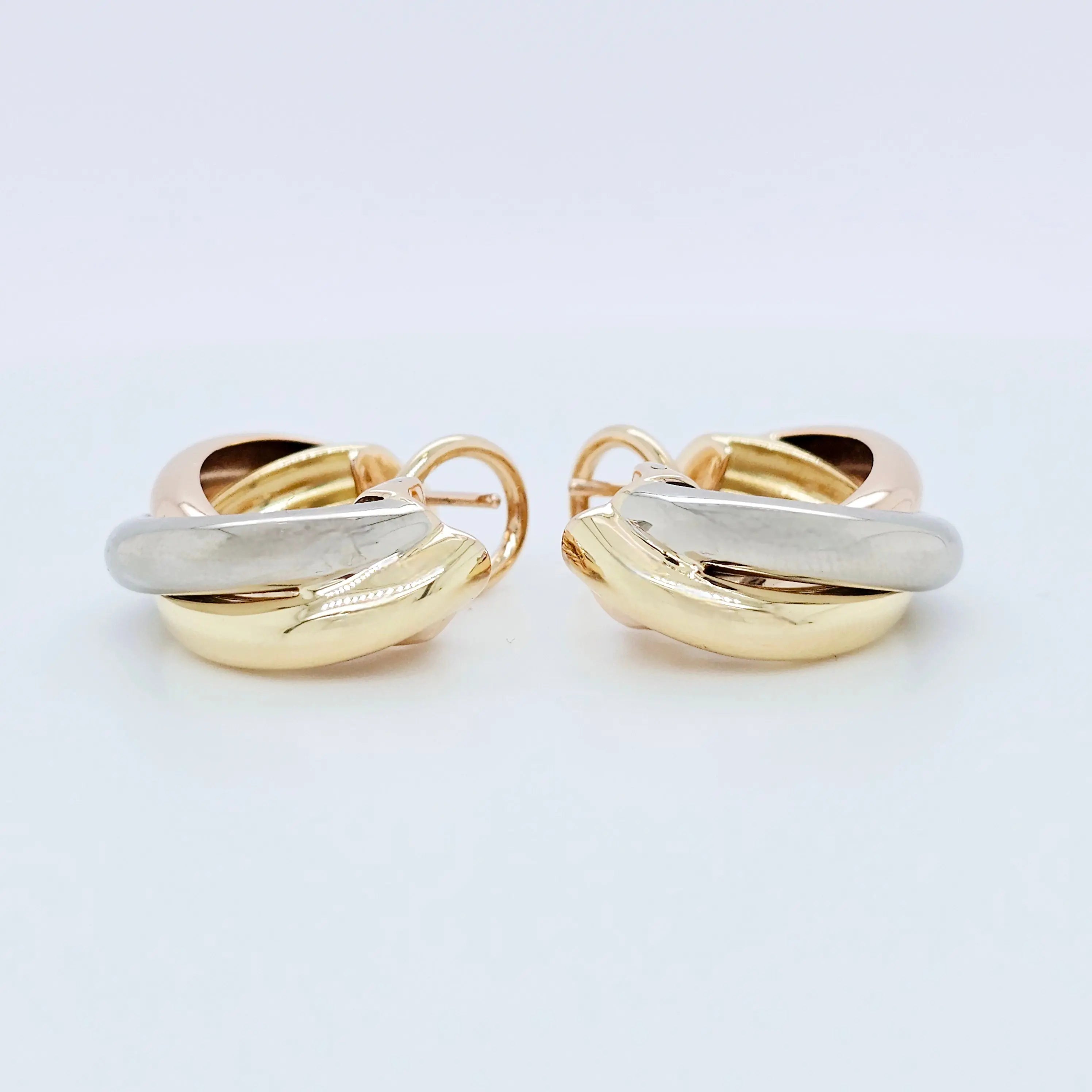 Cartier Trinity Earrings, Classic Model, Hoop Earrings, 18ct Chloe's Jewellers