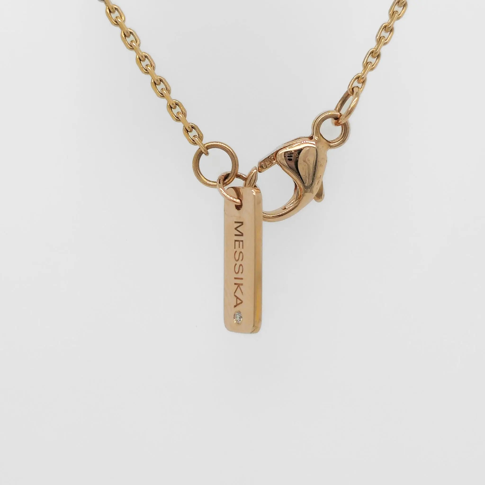 Messika Paris Baby Move 3 Diamonds & Pave Set Diamond Necklace, 18ct Rose Gold Chloe's Jewellers