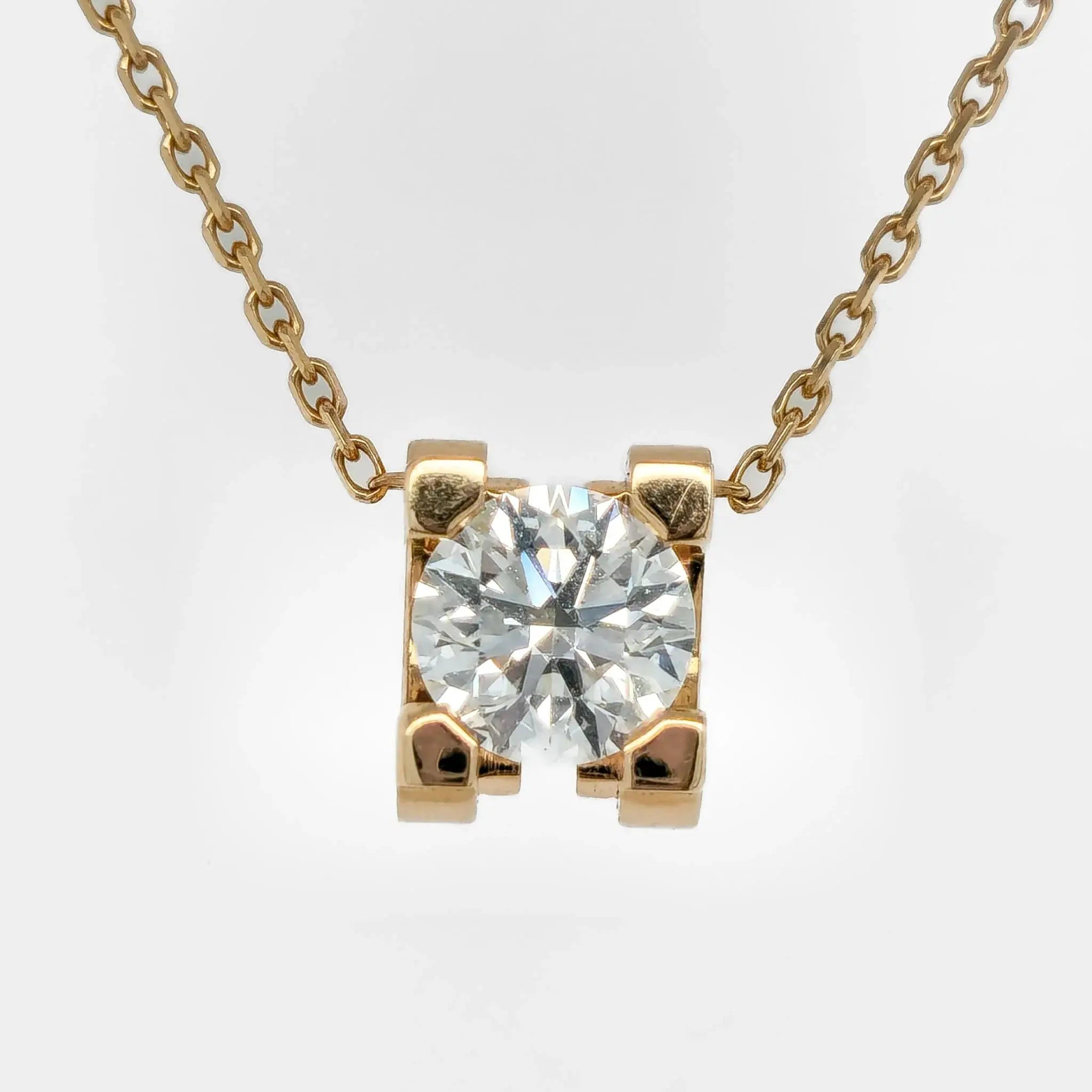 Cartier C De Cartier Necklace, 0.71ct Round Cut Diamond , 18ct Rose gold Chloe's Jewellers