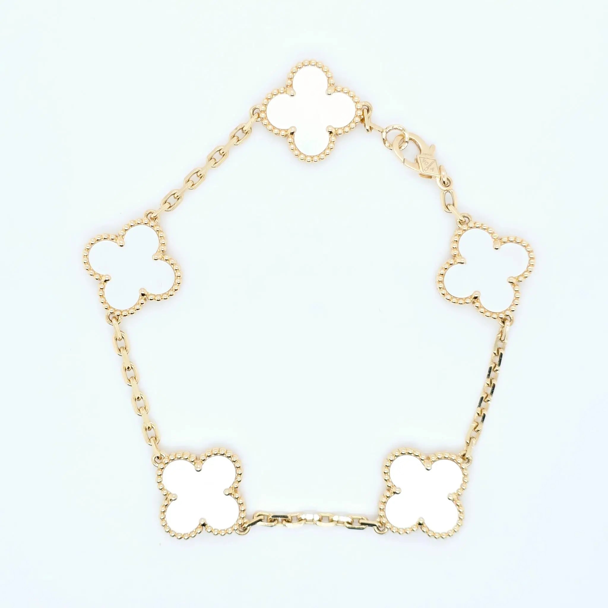 Van Cleef & Arpels Alhambra Bracelet – Mother of Pearl, 18ct Yellow Gold Chloe's Jewellers