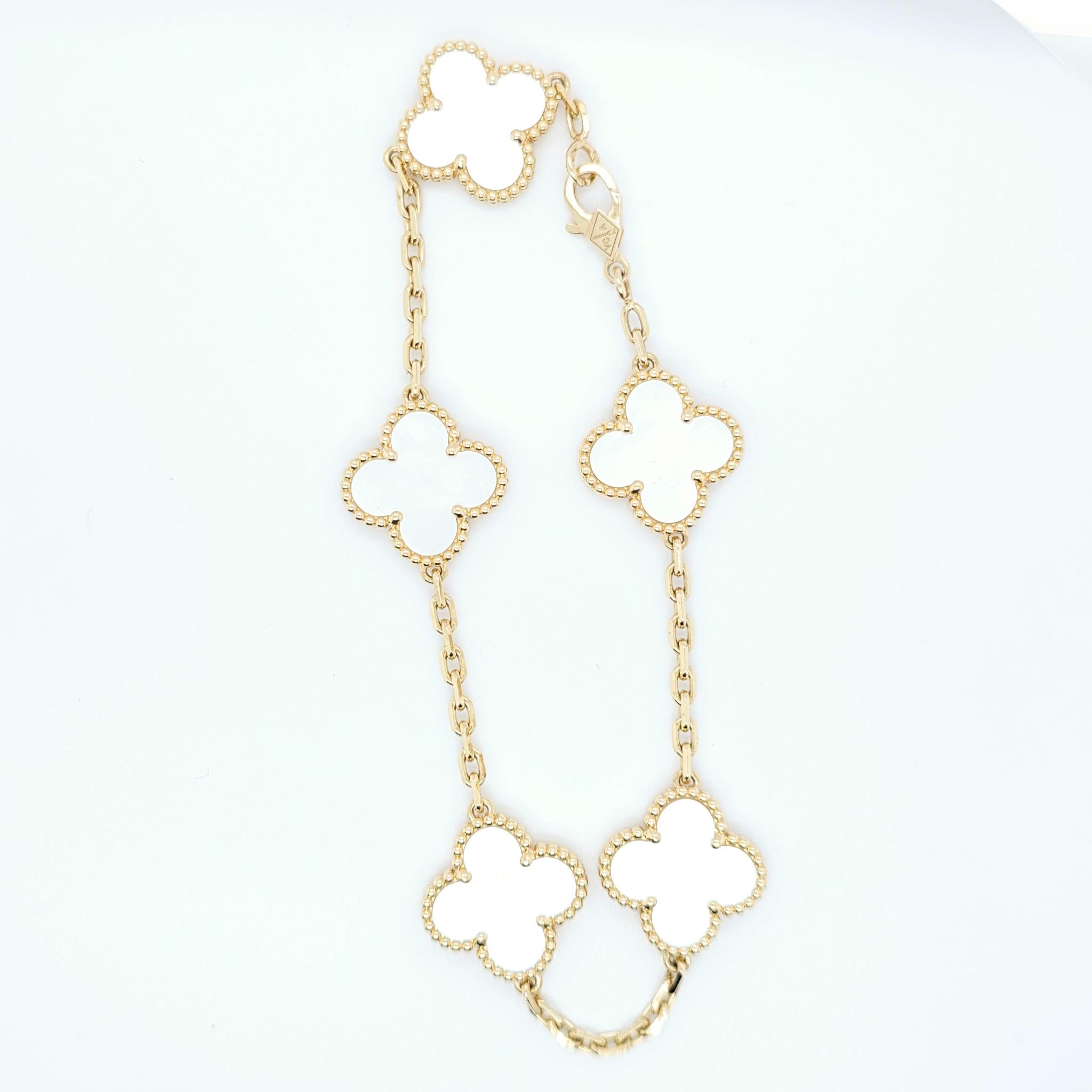 Van Cleef & Arpels Alhambra Bracelet – Mother of Pearl, 18ct Yellow Gold