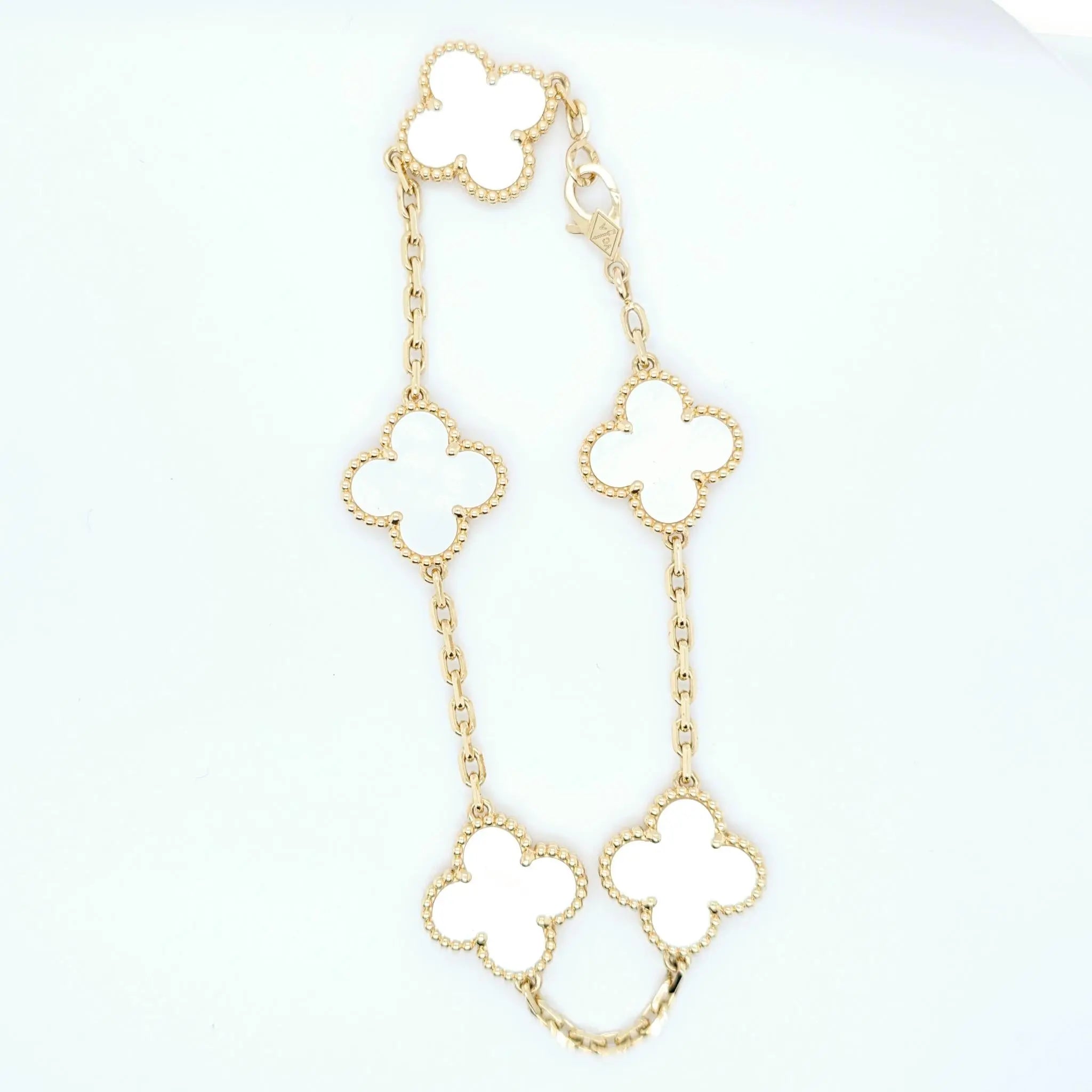 Van Cleef & Arpels Alhambra Bracelet – Mother of Pearl, 18ct Yellow Gold Chloe's Jewellers