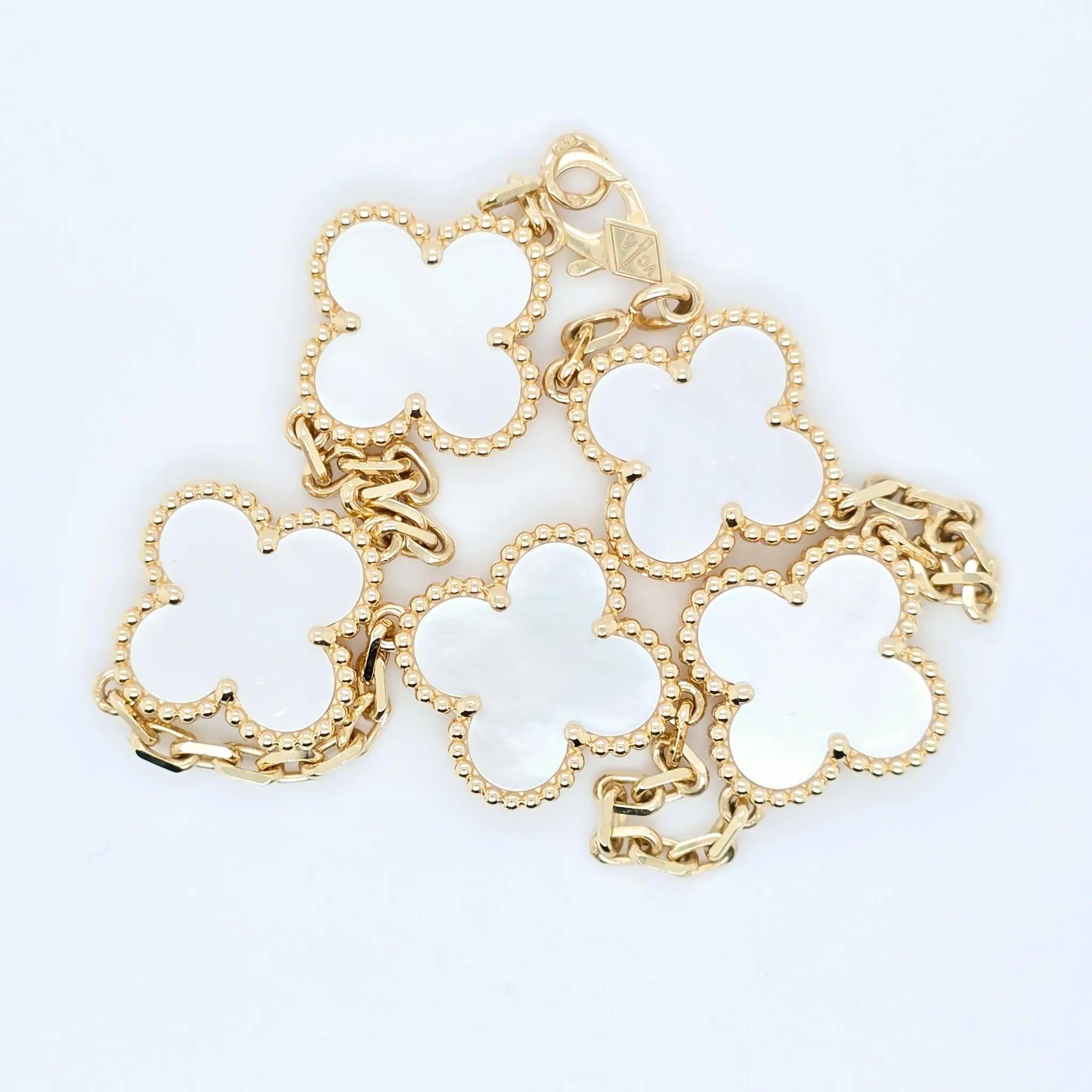 Van Cleef & Arpels Alhambra Bracelet – Mother of Pearl, 18ct Yellow Gold Chloe's Jewellers