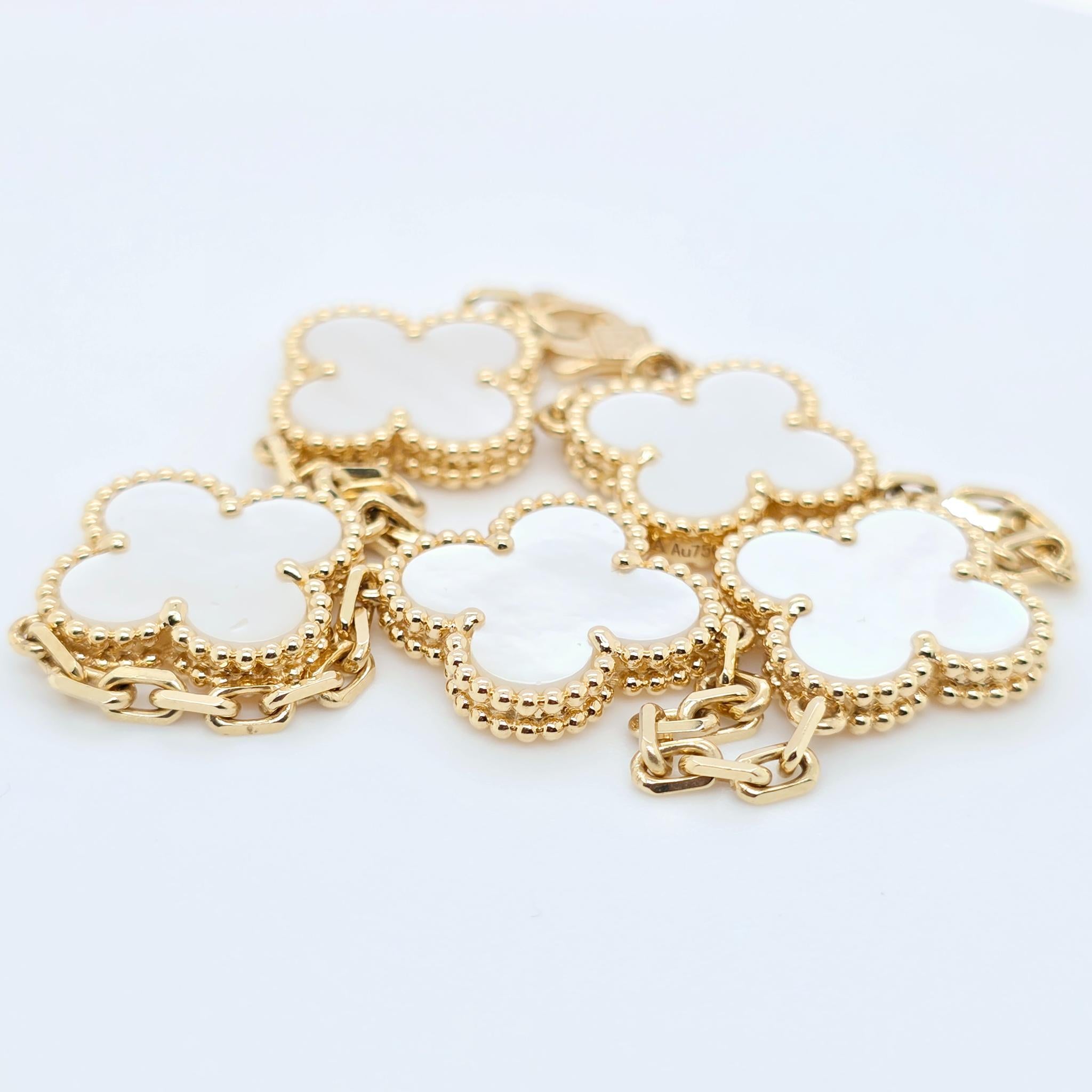 Van Cleef & Arpels Alhambra Bracelet – Mother of Pearl, 18ct Yellow Gold