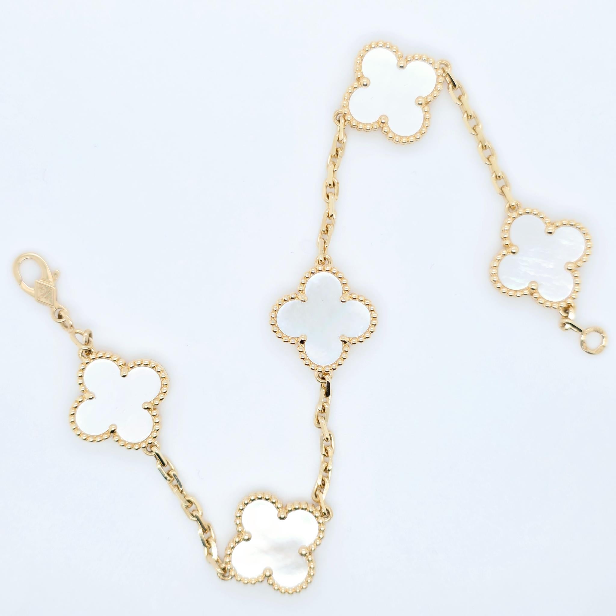 Van Cleef & Arpels Alhambra Bracelet – Mother of Pearl, 18ct Yellow Gold