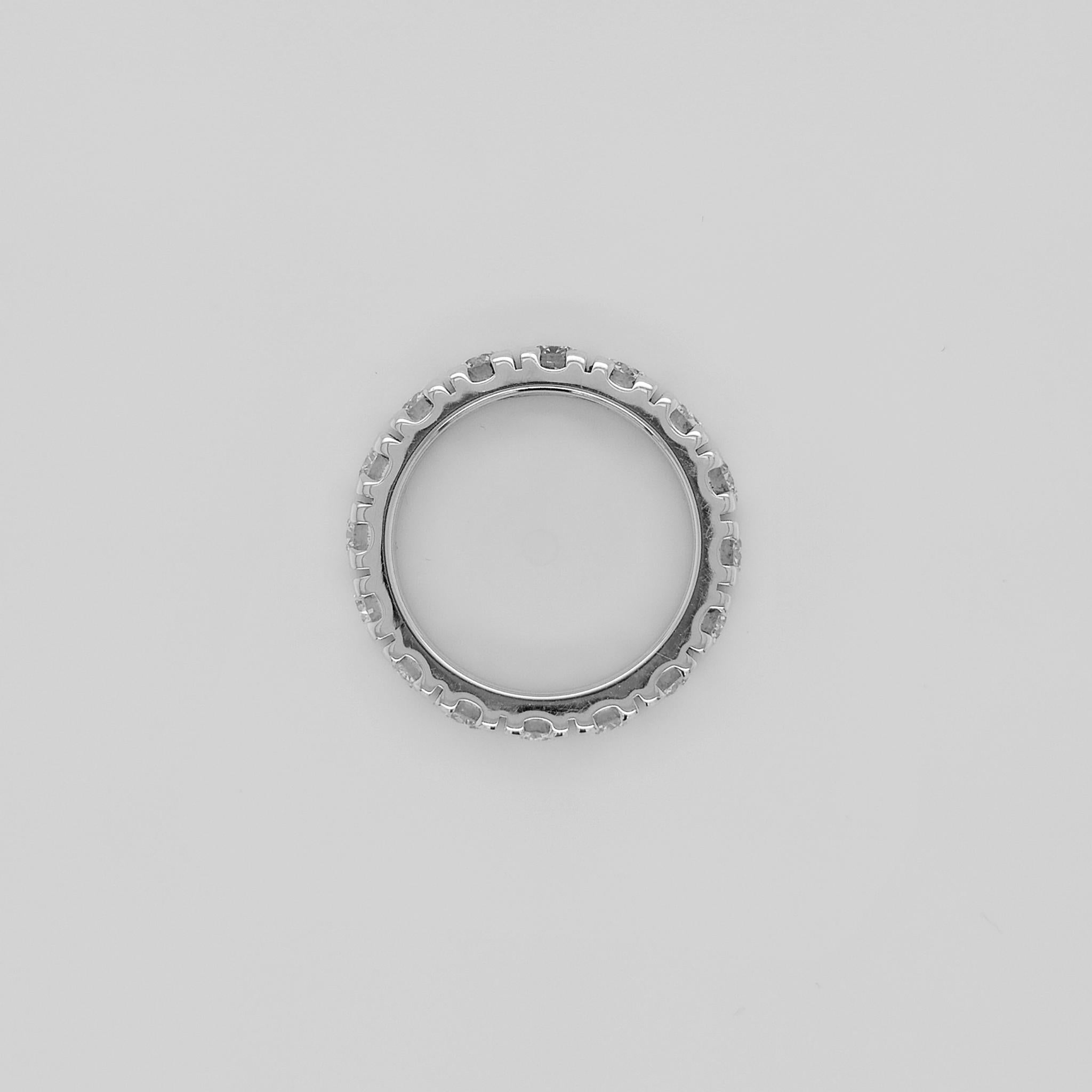 Bvlgari Diamond Full Eternity Ring,18ct White Gold, Size J Chloe's Jewellers