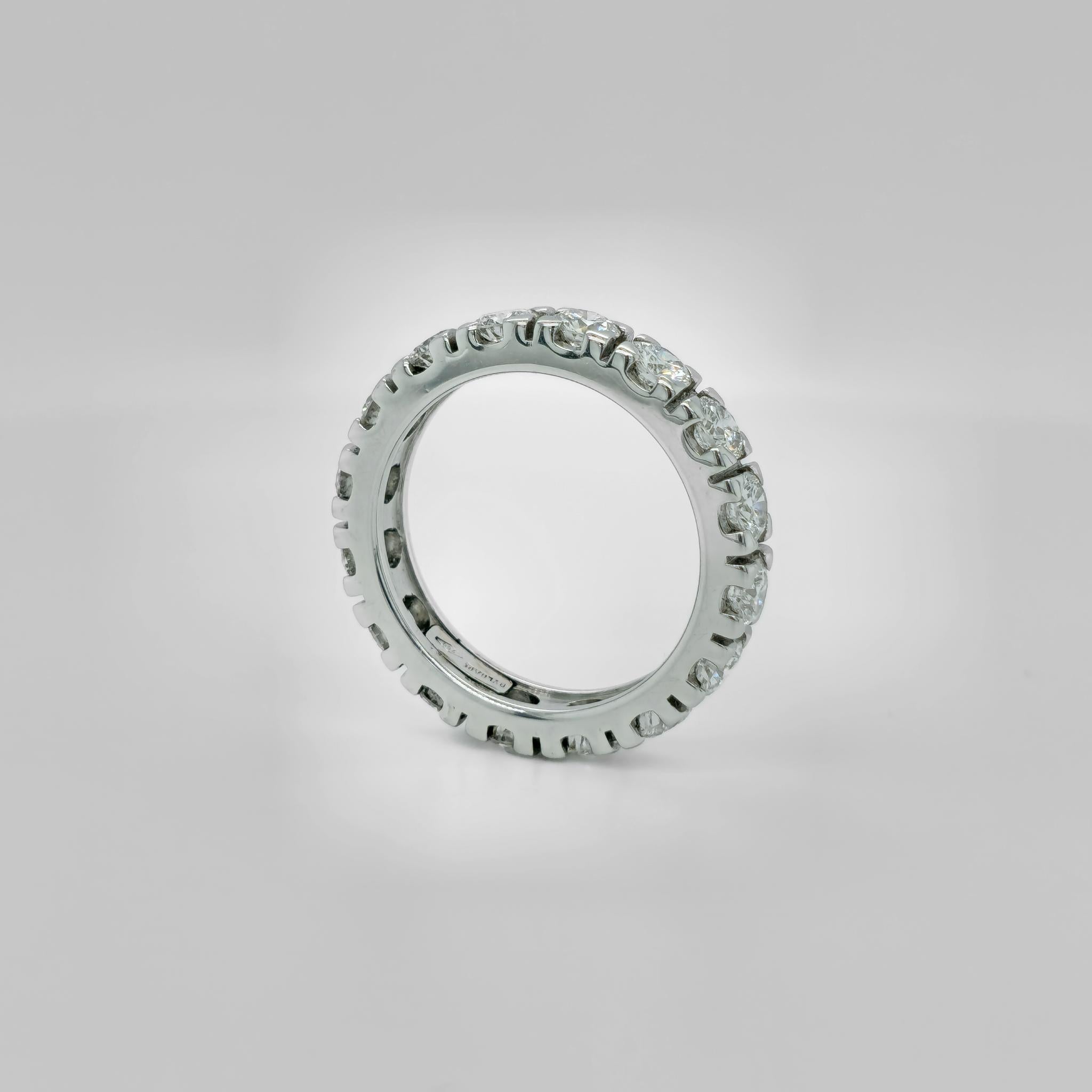 Bvlgari Diamond Full Eternity Ring,18ct White Gold, Size J Chloe's Jewellers