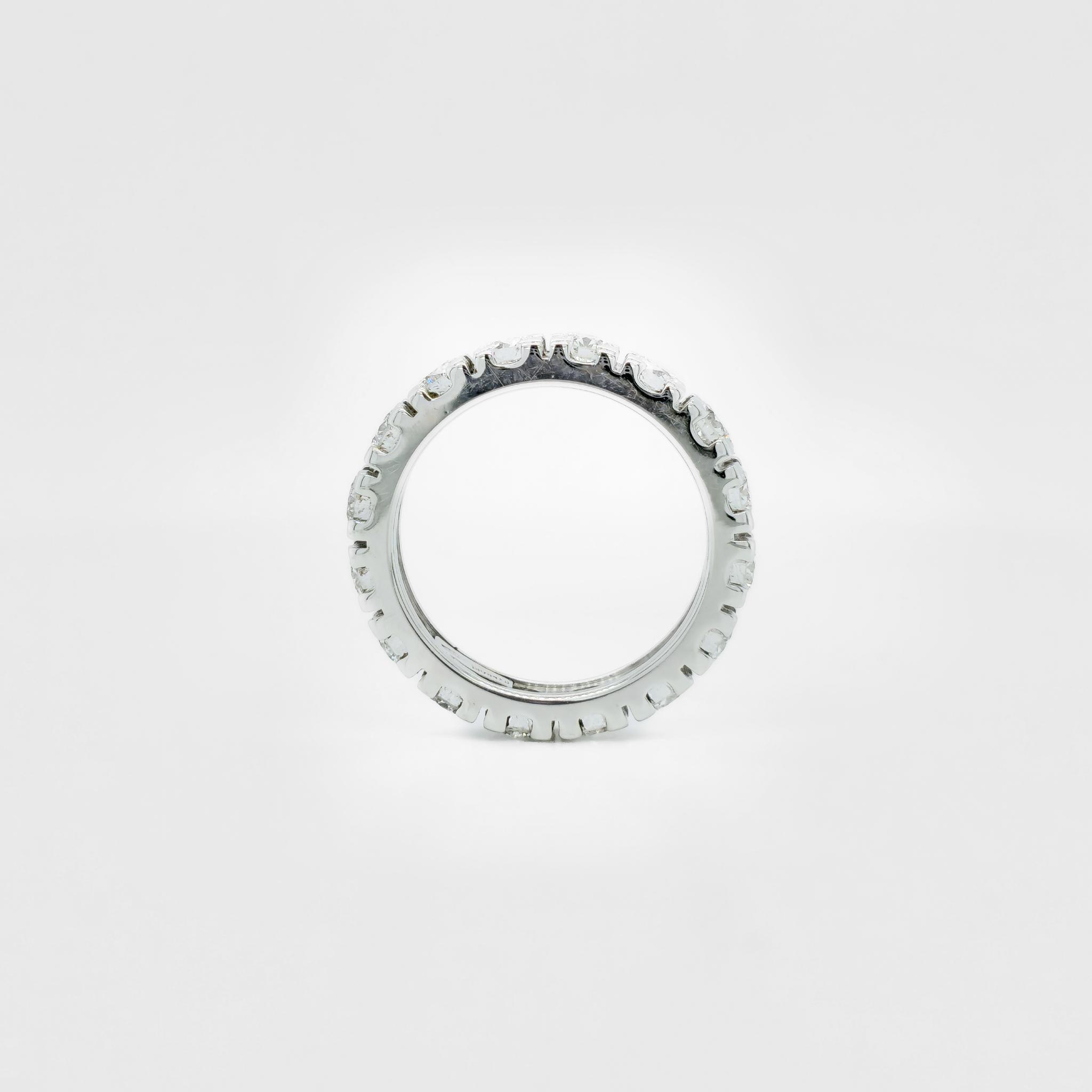Bvlgari Diamond Full Eternity Ring,18ct White Gold, Size J Chloe's Jewellers