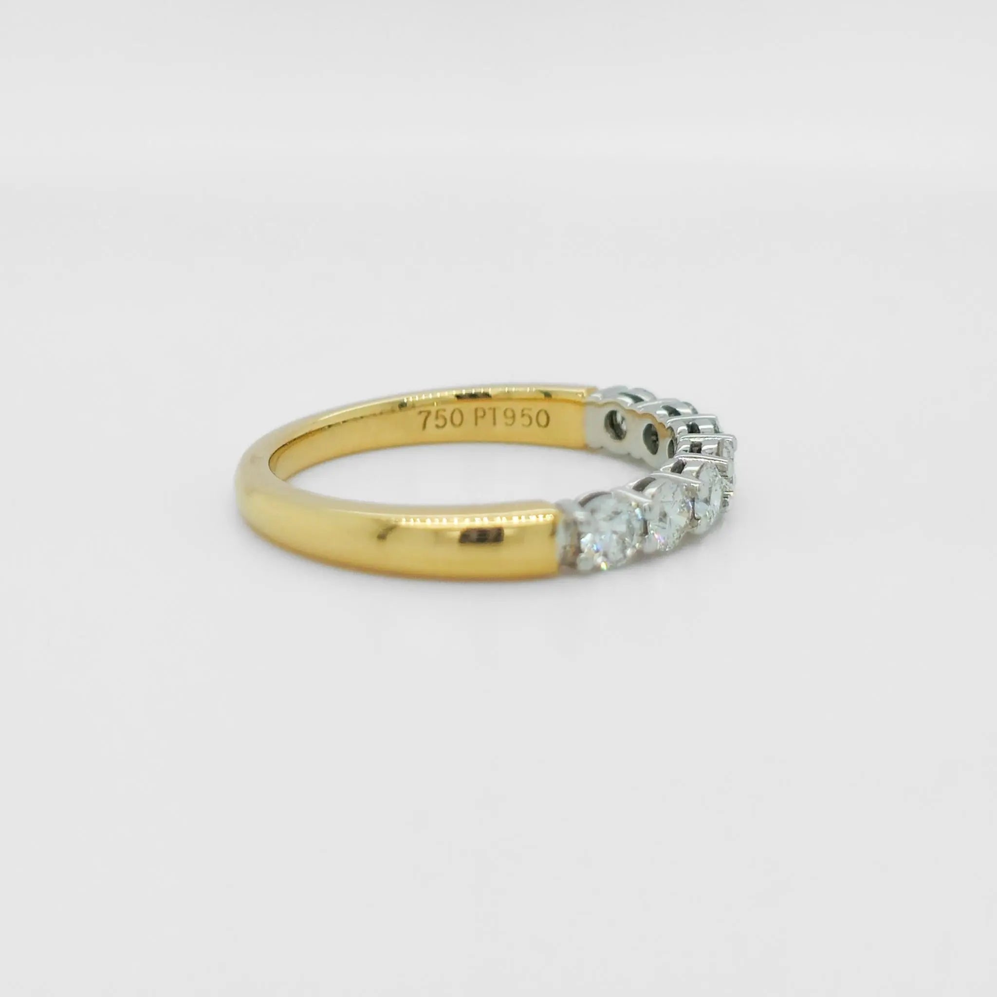 Tiffany & Co Forever Diamond Half Eternity Ring, 18ct Yellow Gold & Platinum Chloe's Jewellers