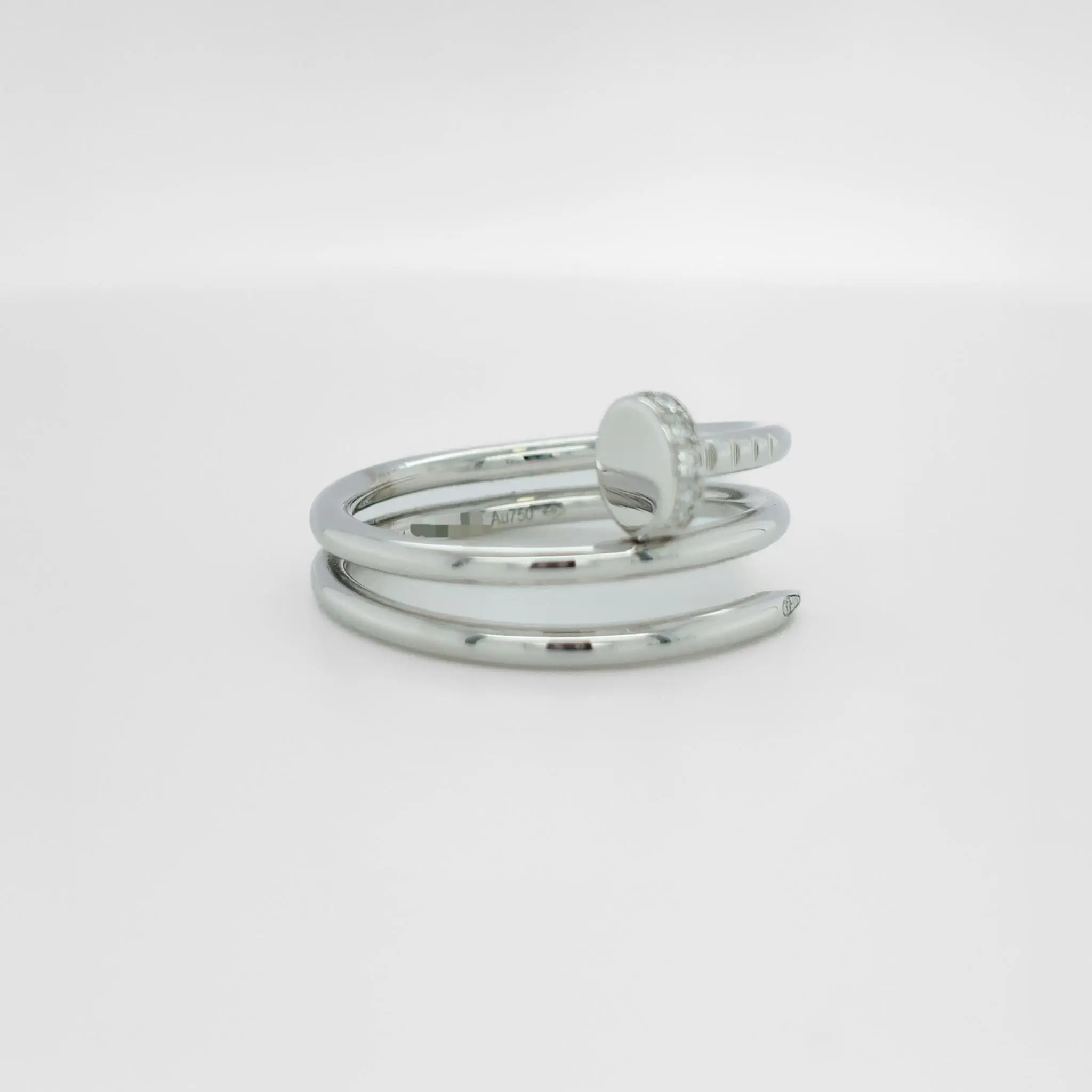 Cartier Juste Un Clou Ring, Double, Diamonds, Size 54, 18ct White Gold Chloe's Jewellers